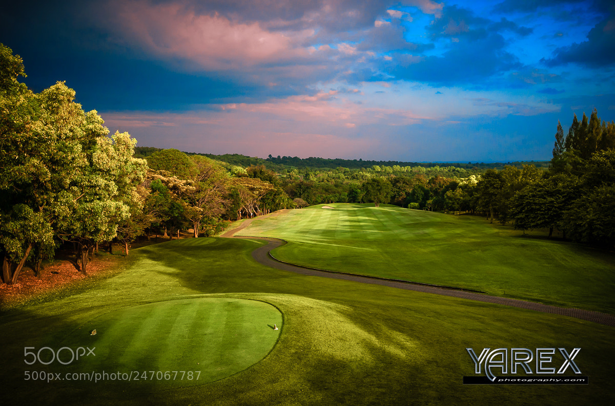 Canon EOS 5D sample photo. Panorama golf and cc. photography