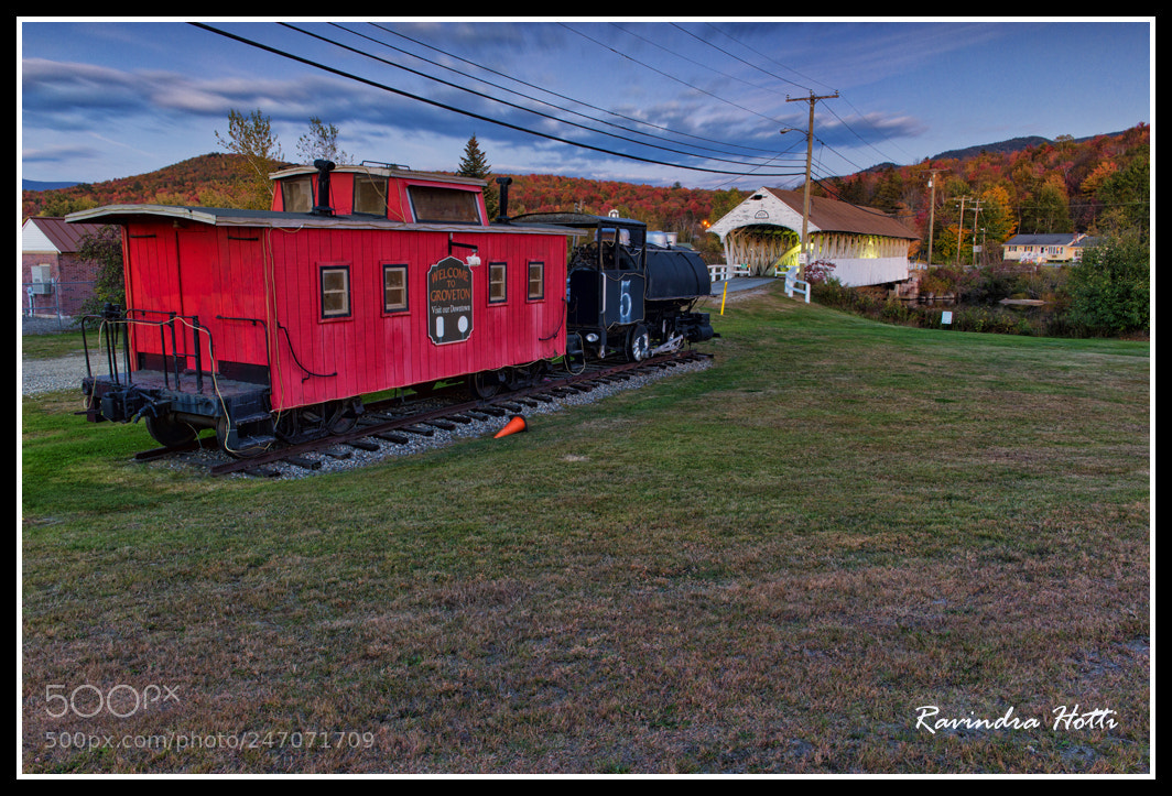 Nikon D800E sample photo. Fall n covered bridge photography