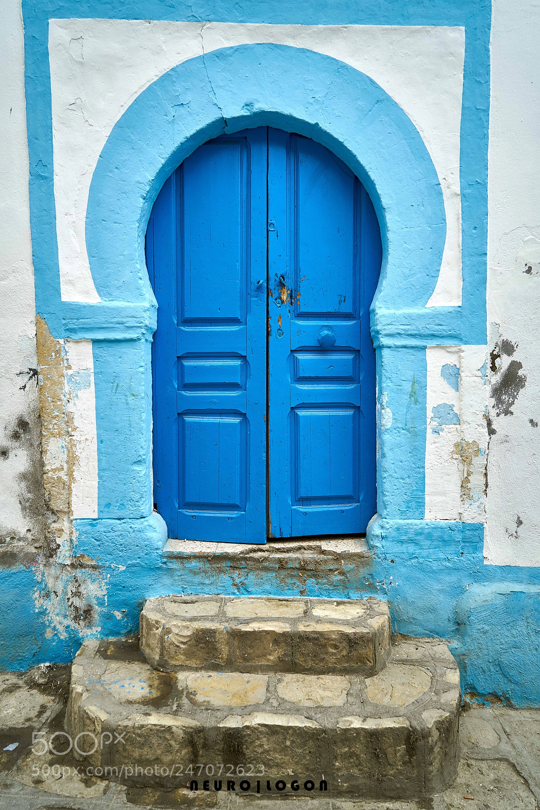 Sony a7R II sample photo. Light blue door photography