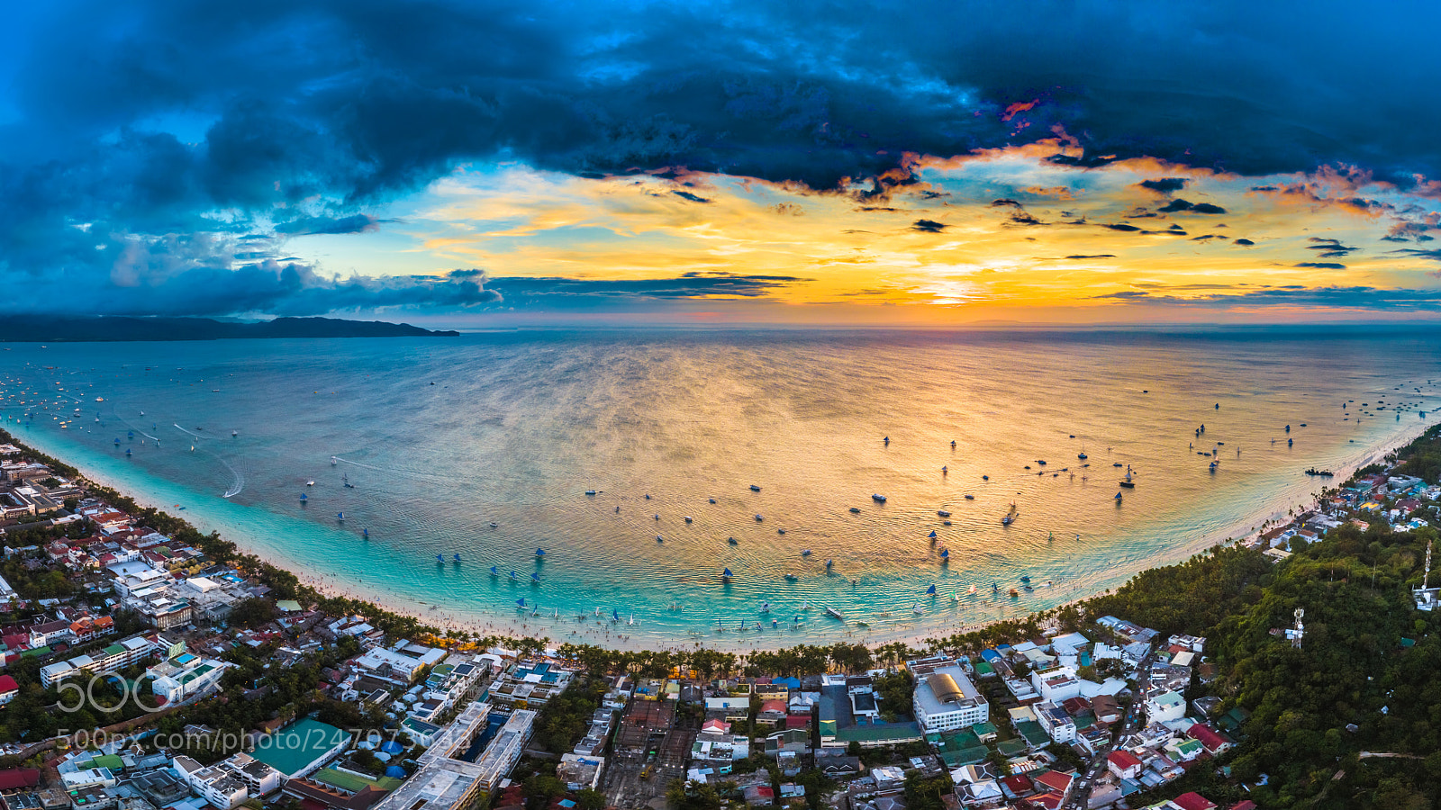 DJI FC220 sample photo. Boracay sunset photography
