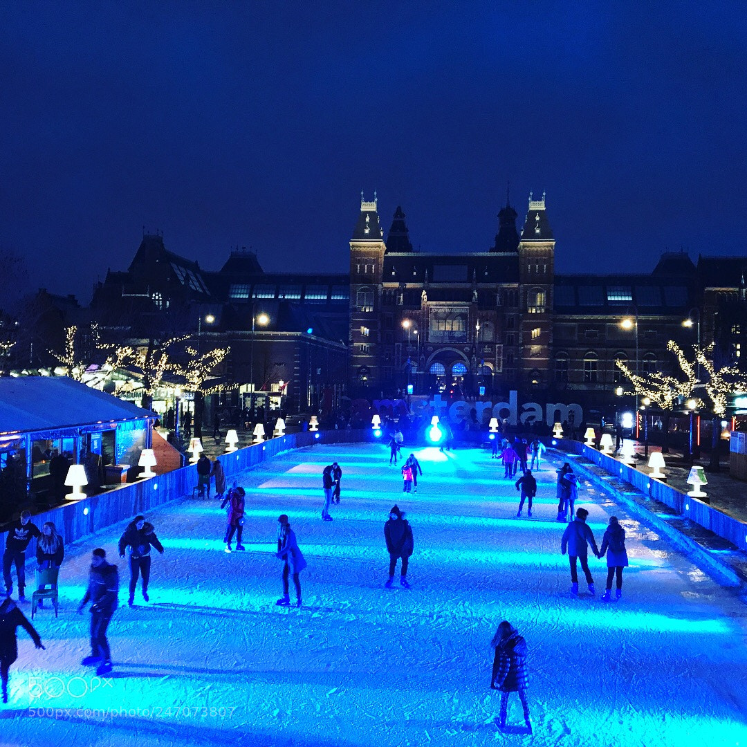 Apple iPhone 7 sample photo. Amsterdam freezing fun photography