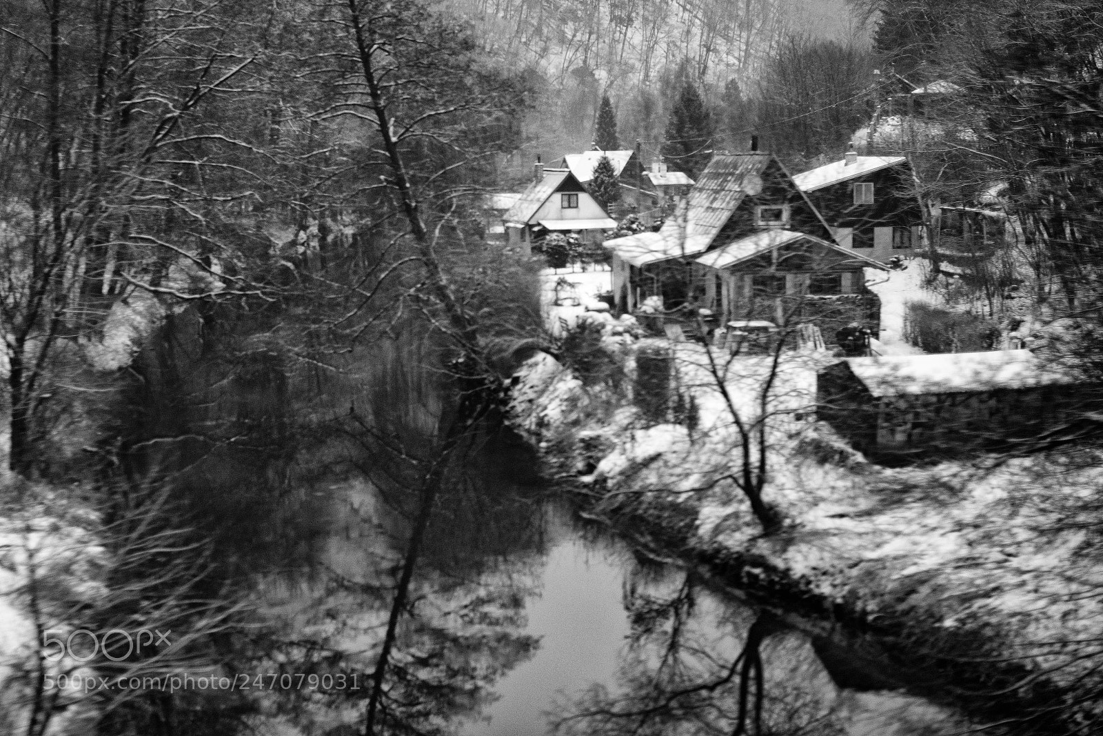 Nikon D7200 sample photo. Winter stream photography
