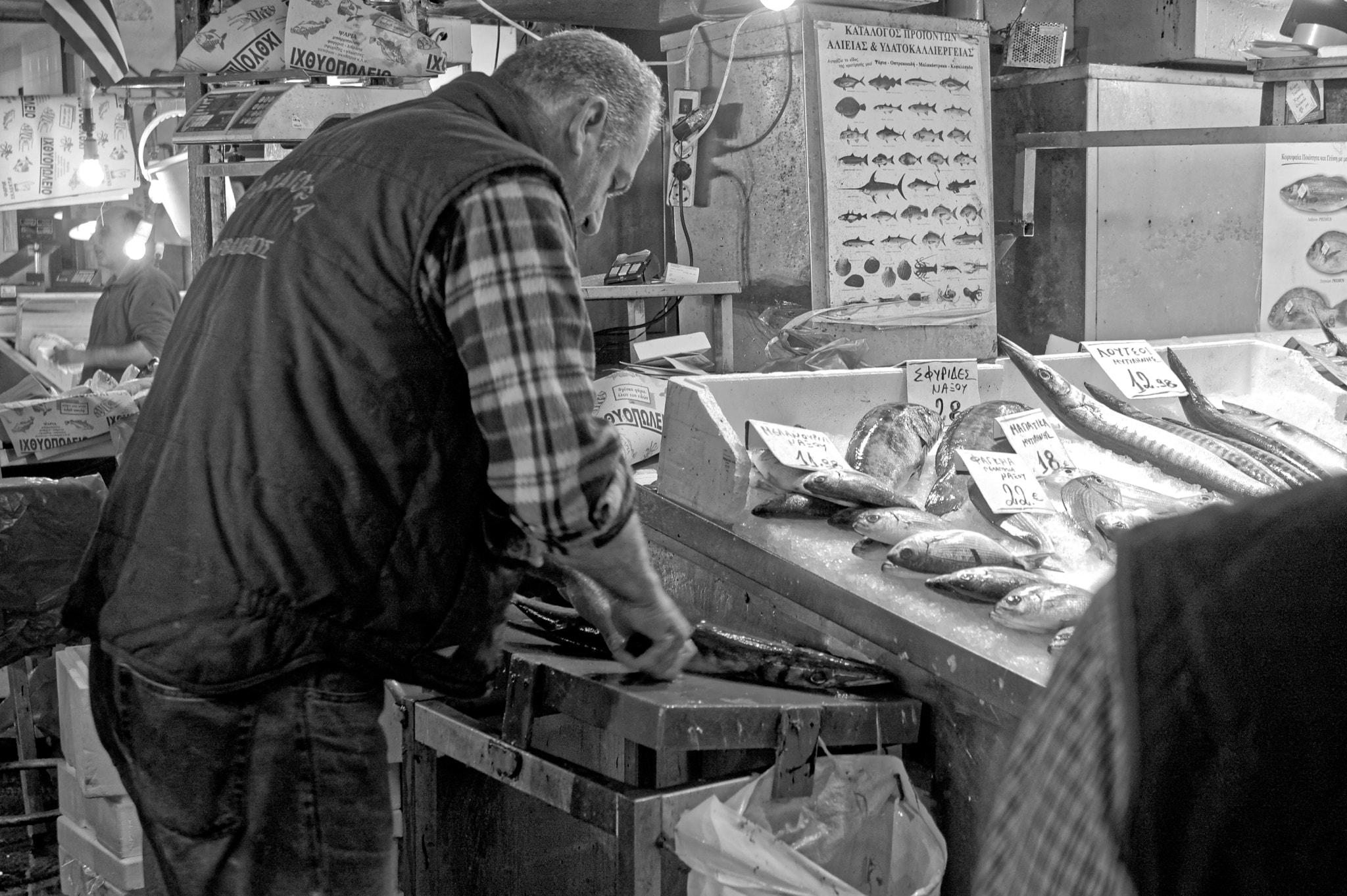 Nikon D70 sample photo. Fish market. photography
