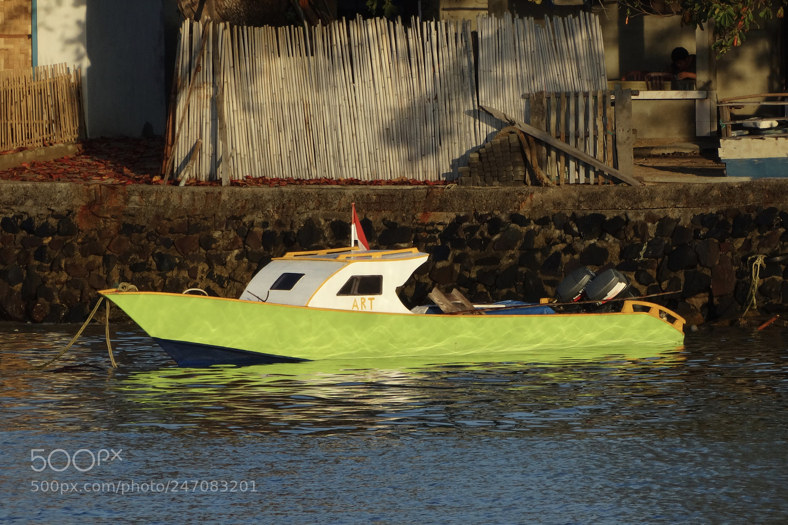 Sony Cyber-shot DSC-HX300 sample photo. Green motorboat. photography