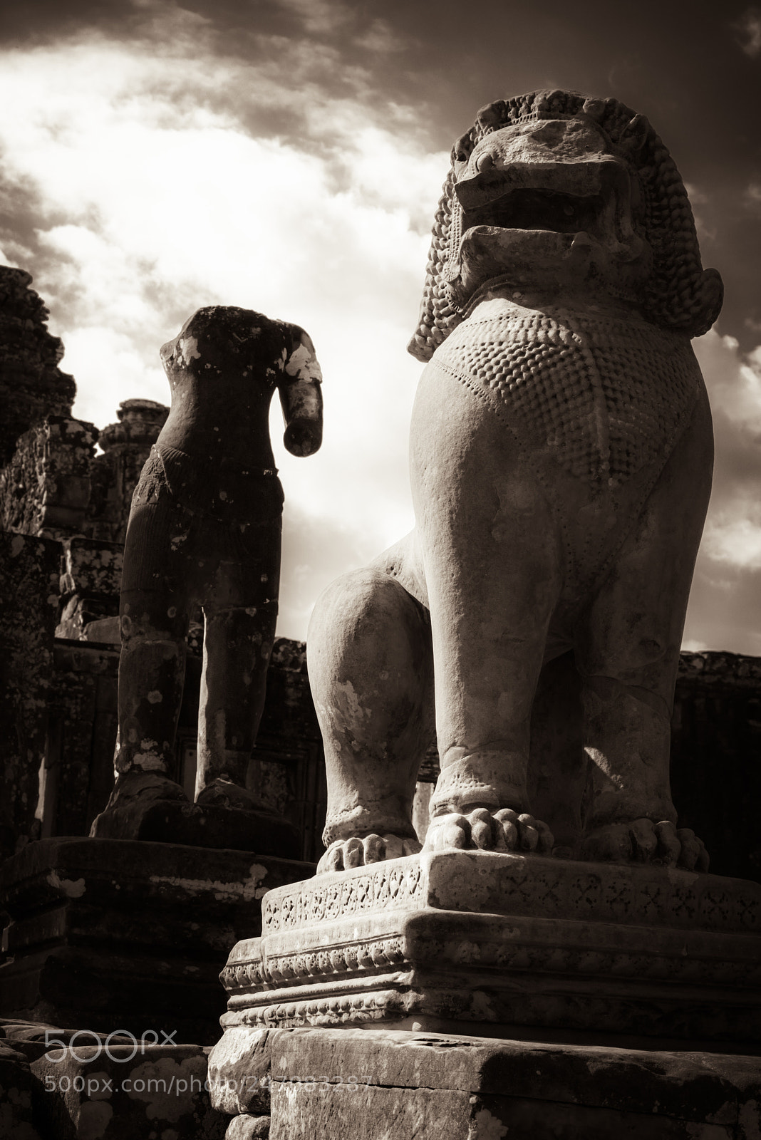 Nikon D810 sample photo. Stone lion photography
