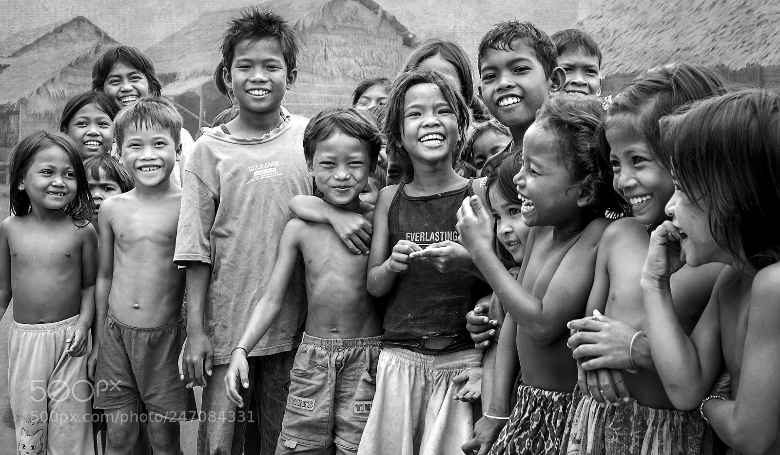 Nikon D70 sample photo. Village kids / cambodia photography