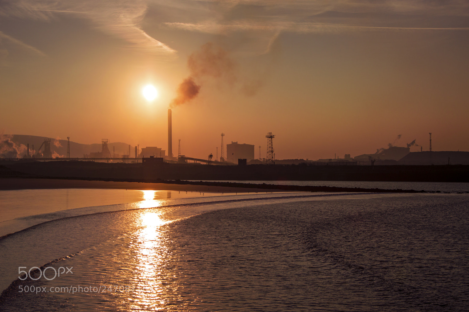 Nikon D3200 sample photo. Industrial beach photography