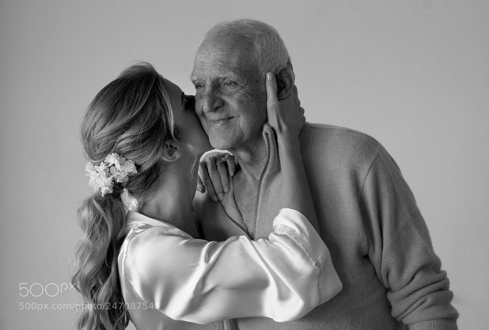 Sony a9 sample photo. Bride loves grandpa photography