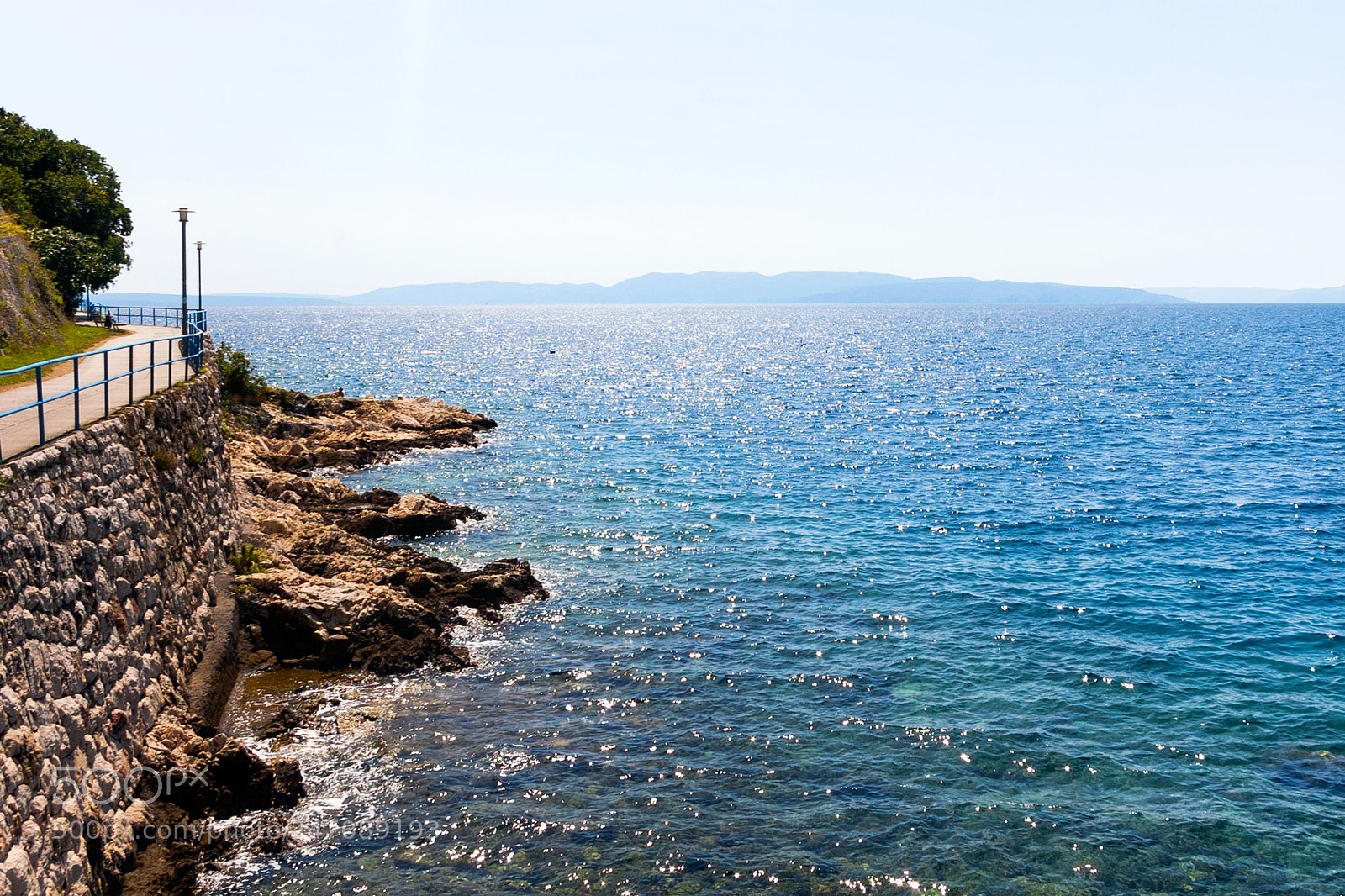 Pentax K100D sample photo. Kostrena seascape photography