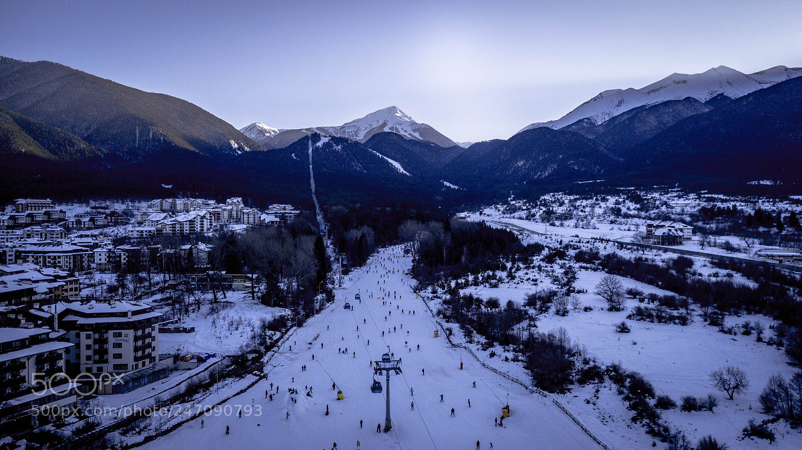 DJI FC220 sample photo. Bansko by air photography
