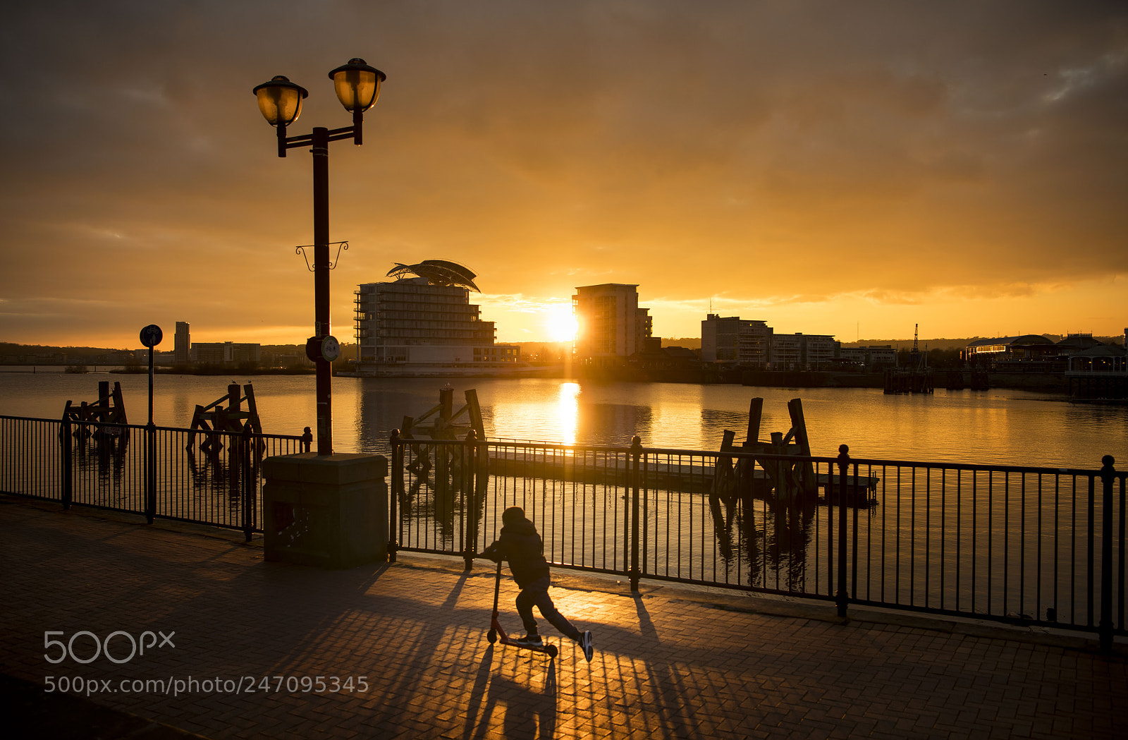 Nikon D850 sample photo. Sunset at cardiff bay photography