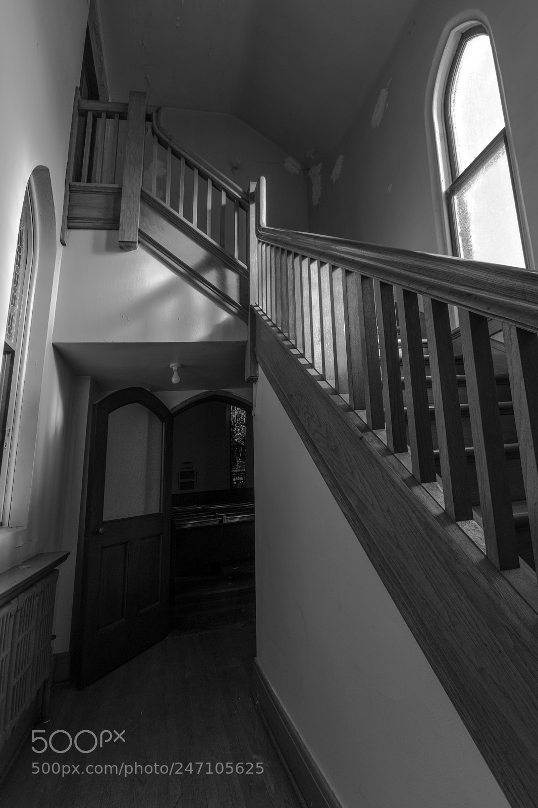 Nikon D7500 sample photo. Abandoned united church stairway photography
