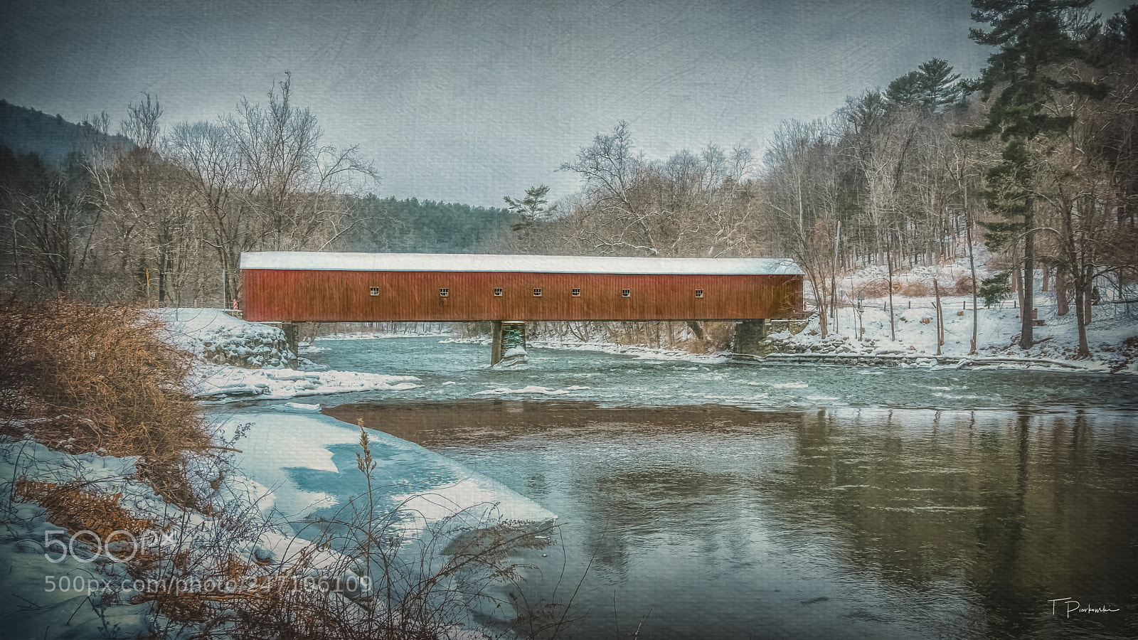 Fujifilm X-T2 sample photo. West cornwall covered bridge photography
