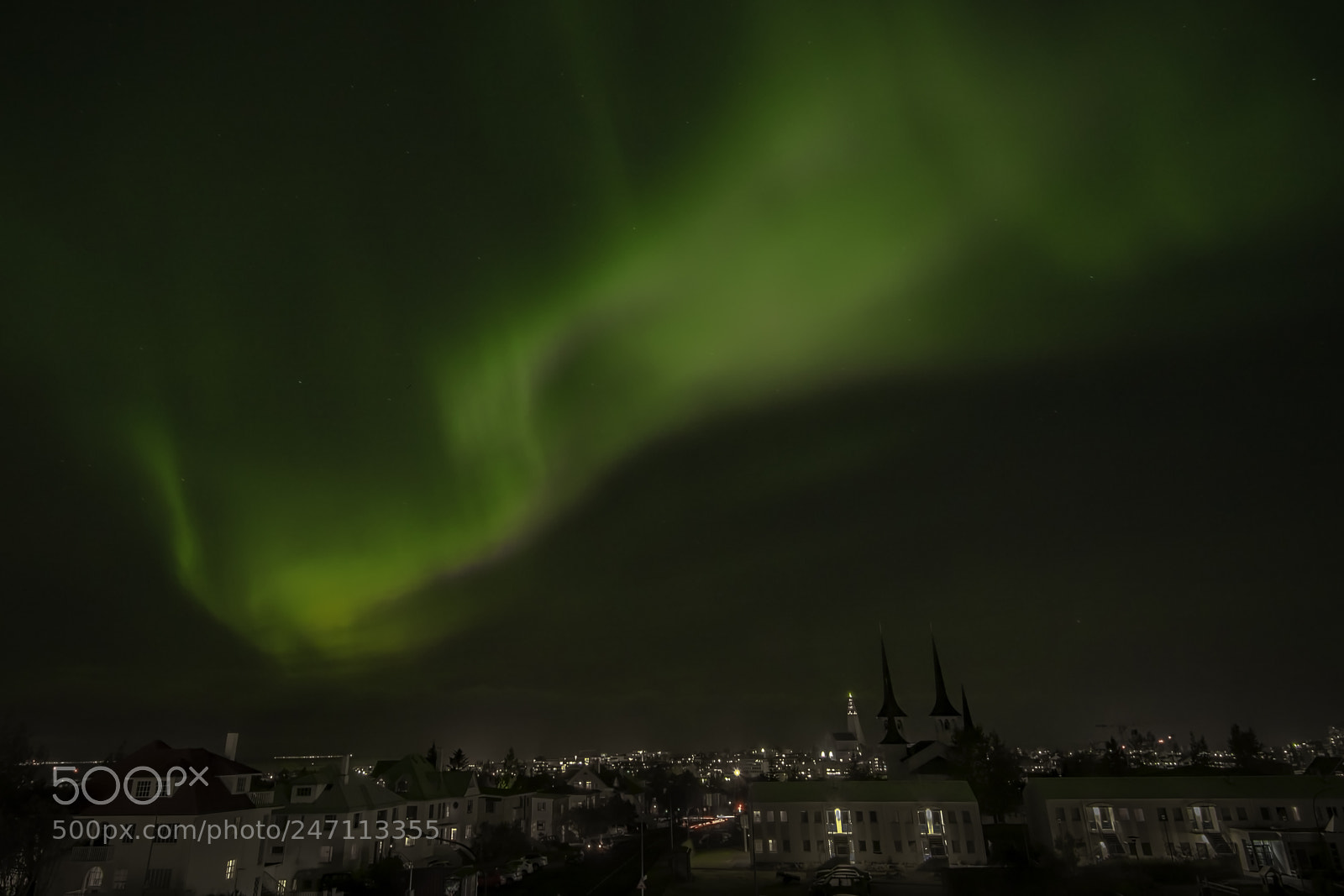 Nikon D750 sample photo. Northern lights in reykjavik photography