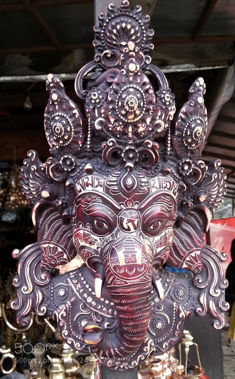 Samsung Galaxy Note2 sample photo. Lord ganesh mask photography