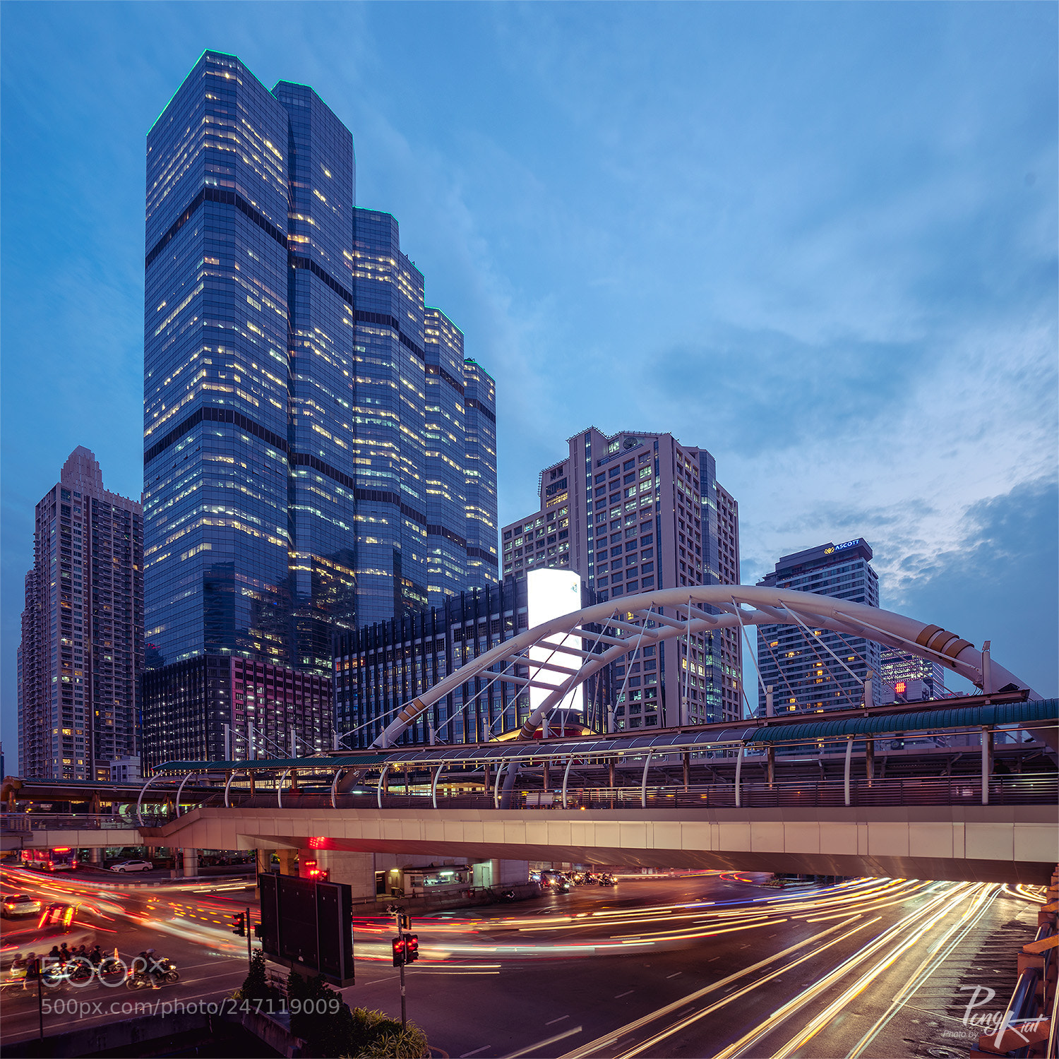 Sony a7R III sample photo. Night scape of bangkok photography