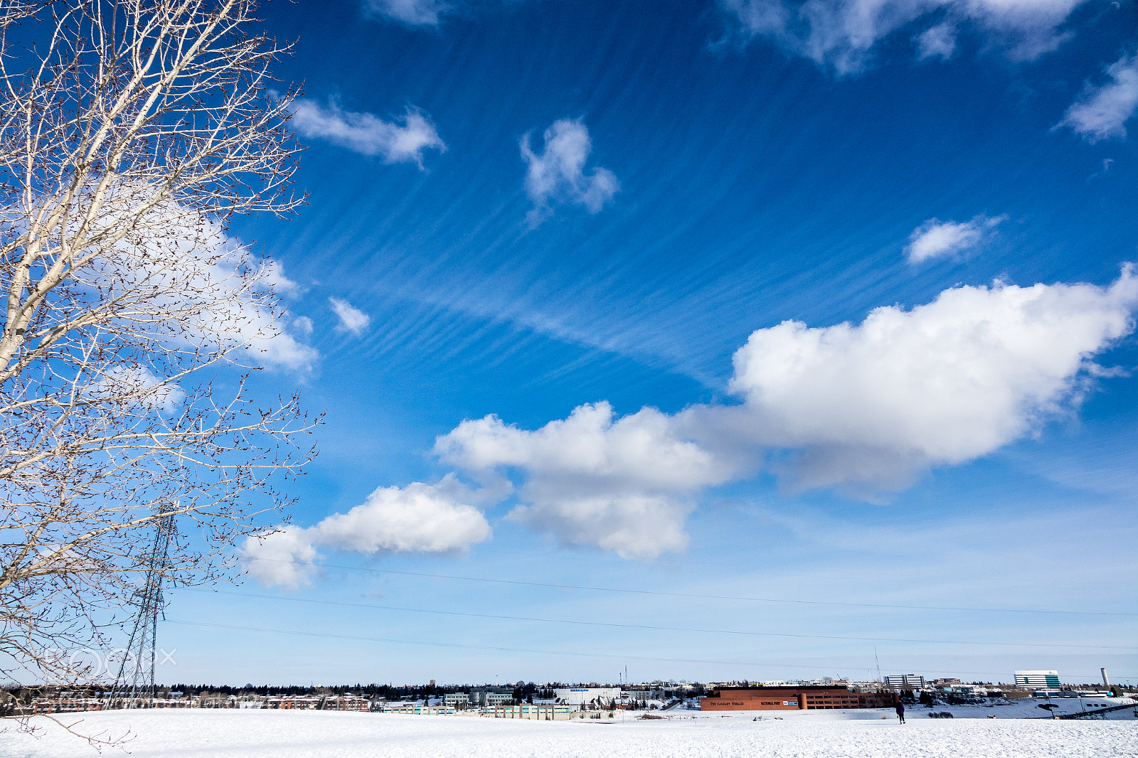 Sony Cyber-shot DSC-RX10 sample photo. Stringy winter clouds photography