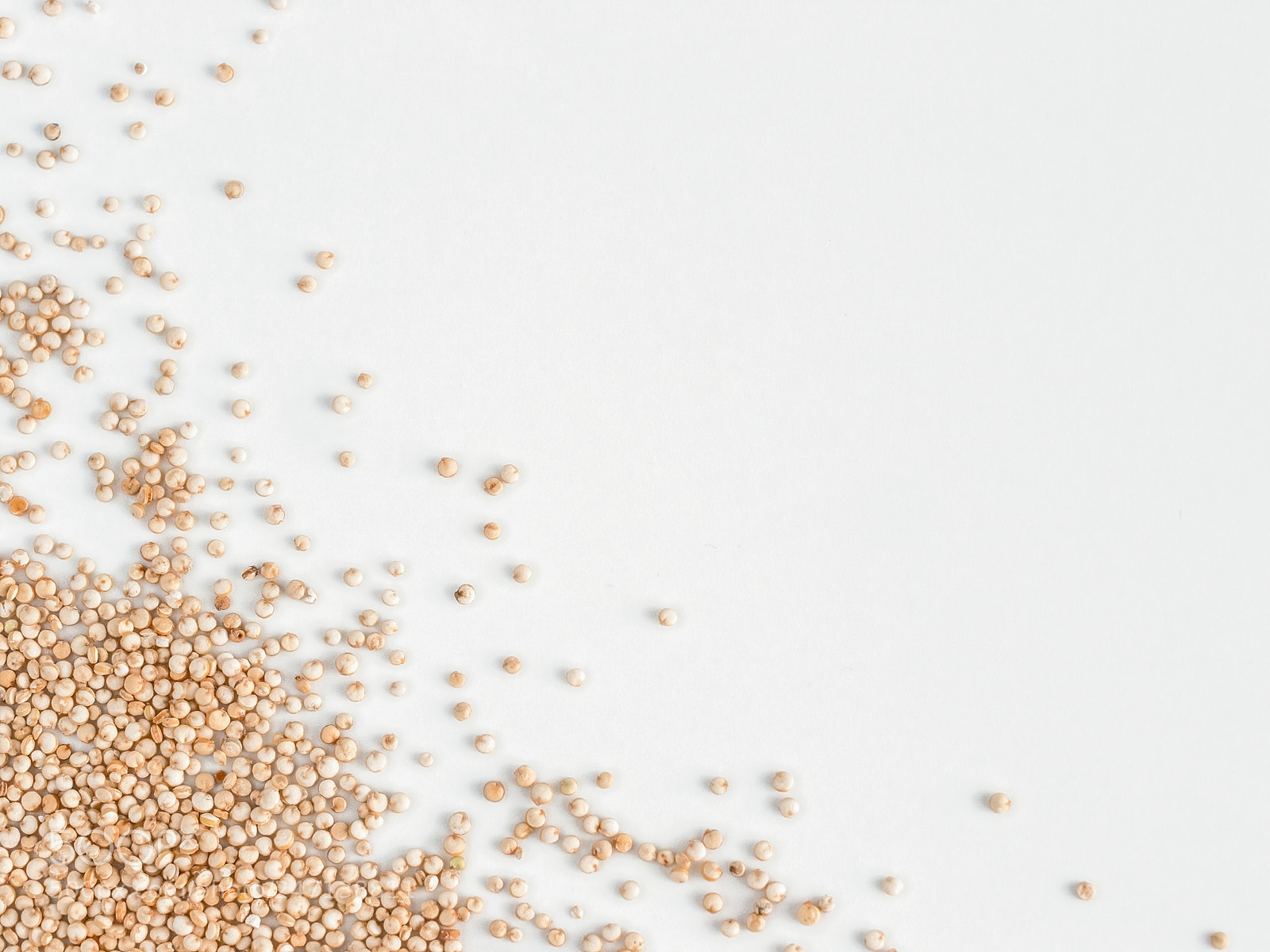 Panasonic Lumix DMC-G5 sample photo. Quinoa on white, isolated photography