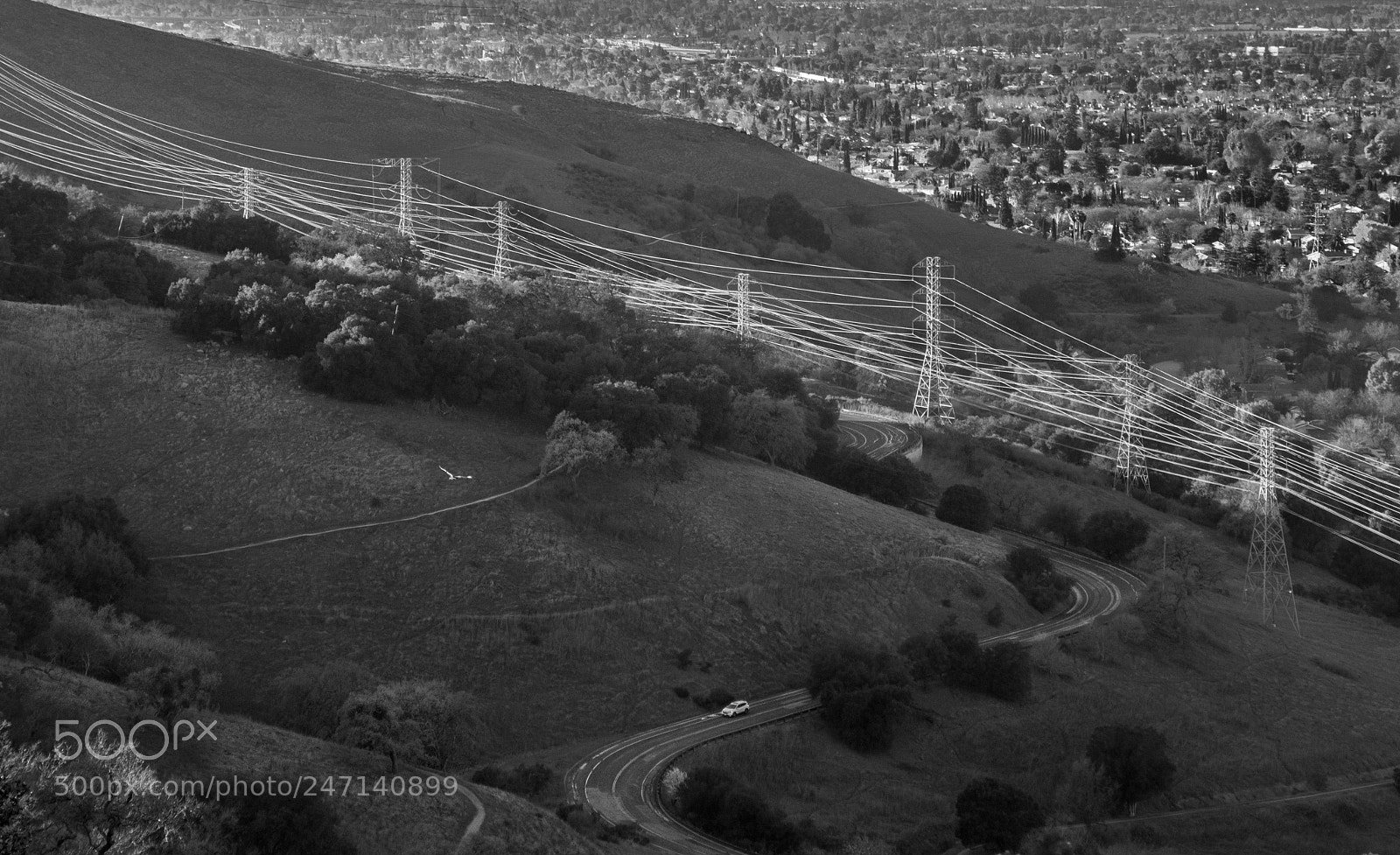 Pentax K-3 sample photo. Power towers and wires photography