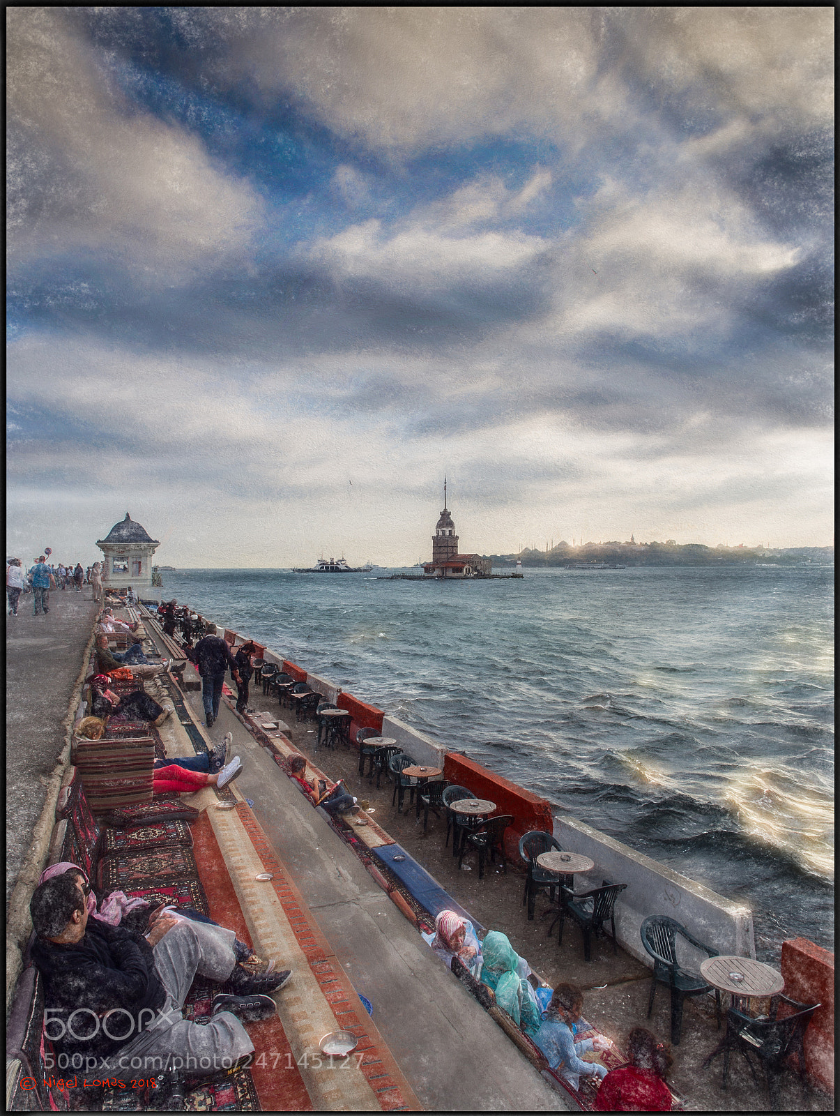 Olympus OM-D E-M5 sample photo. Bosphorus evening photography