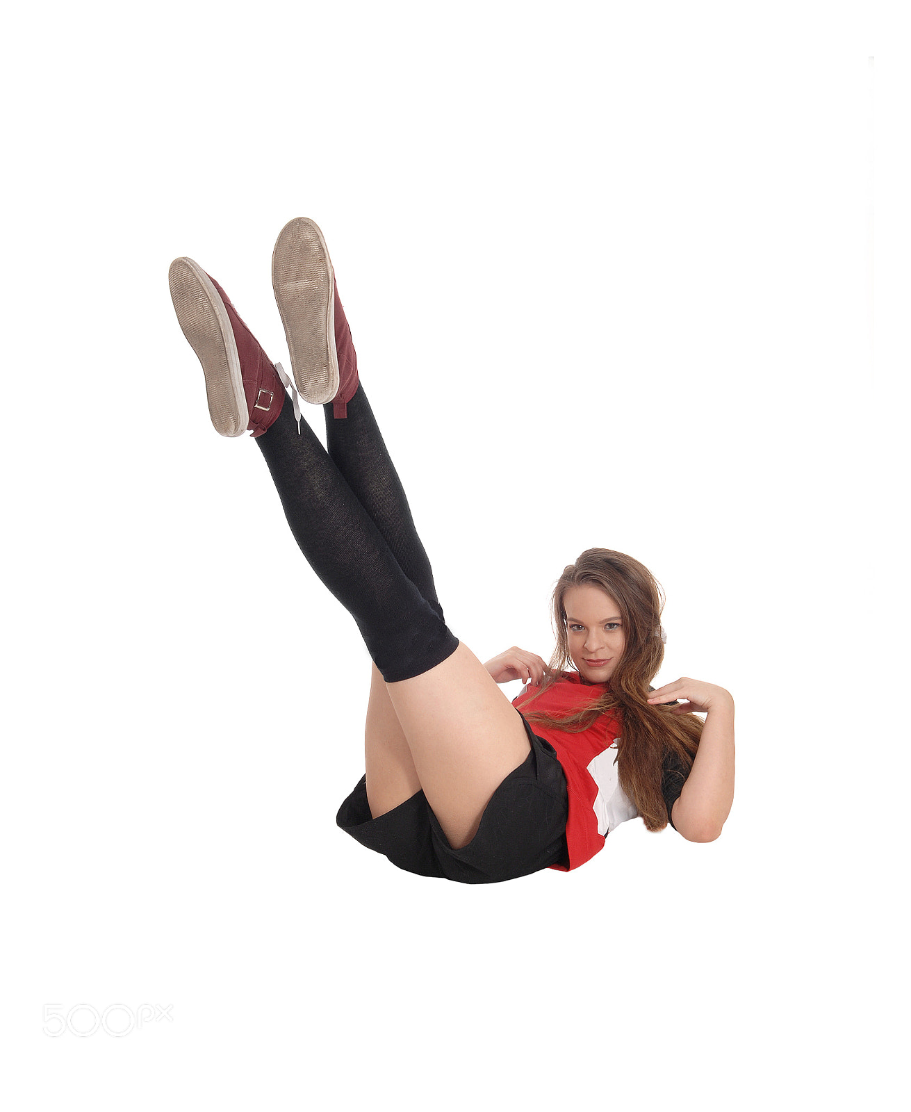 Nikon D2X sample photo. Young woman lying on photography