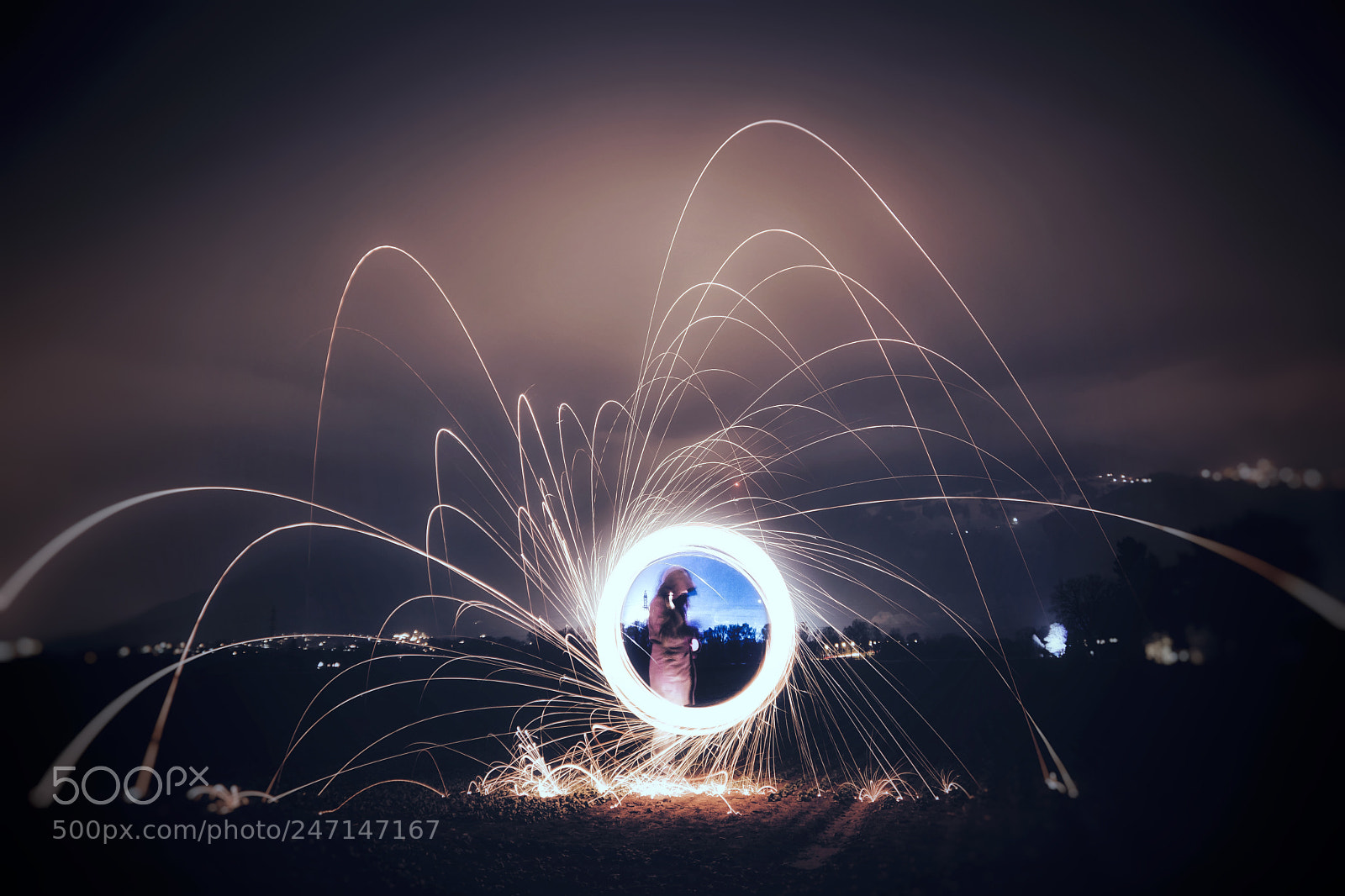 Canon EOS 80D sample photo. My first steelwool spinner photography