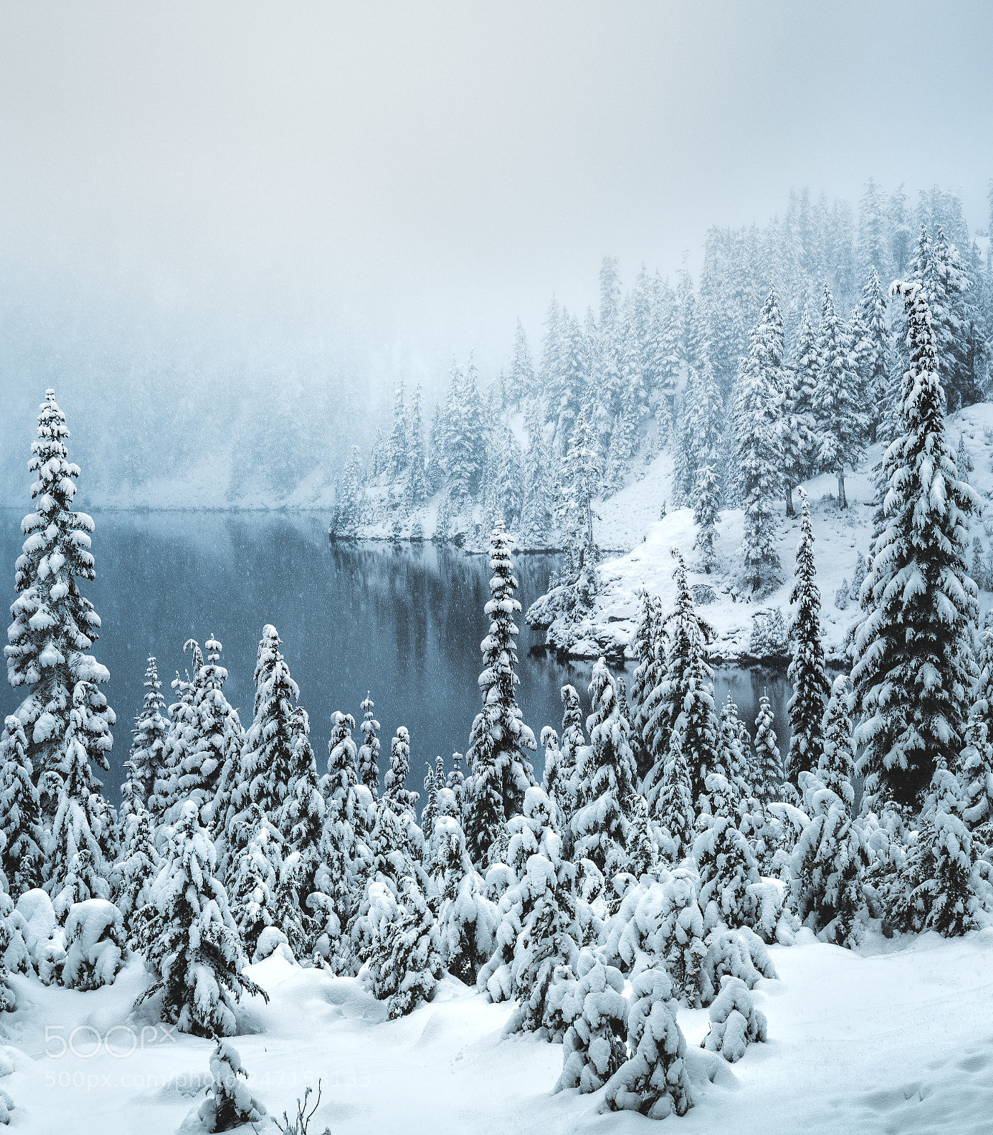 Sony a7R II sample photo. Snow lake photography