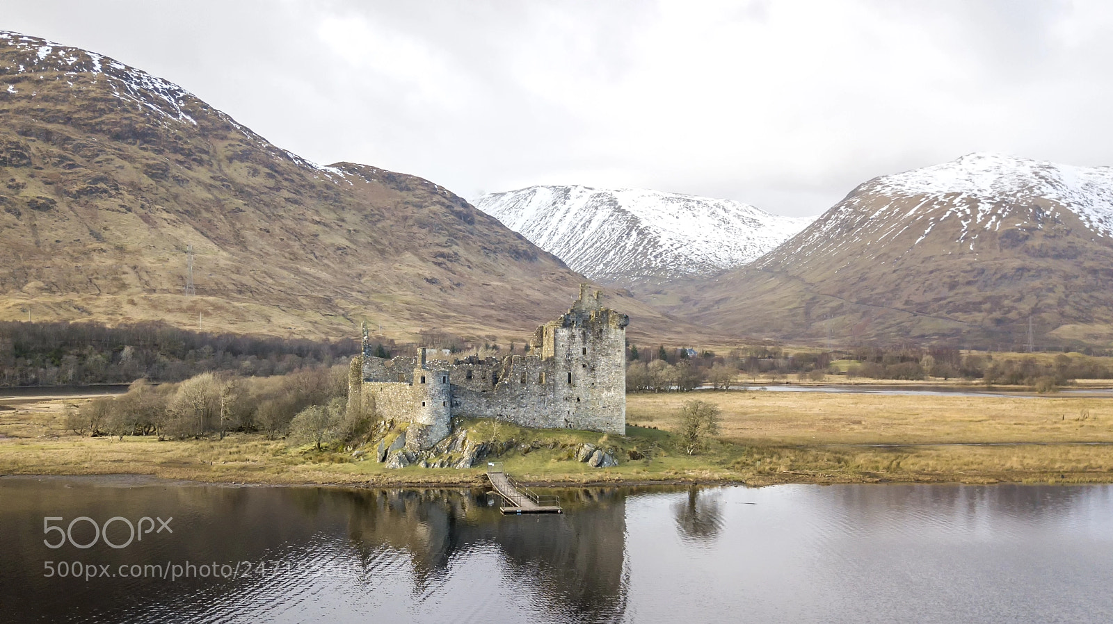 DJI FC220 sample photo. Kilchurn castle photography