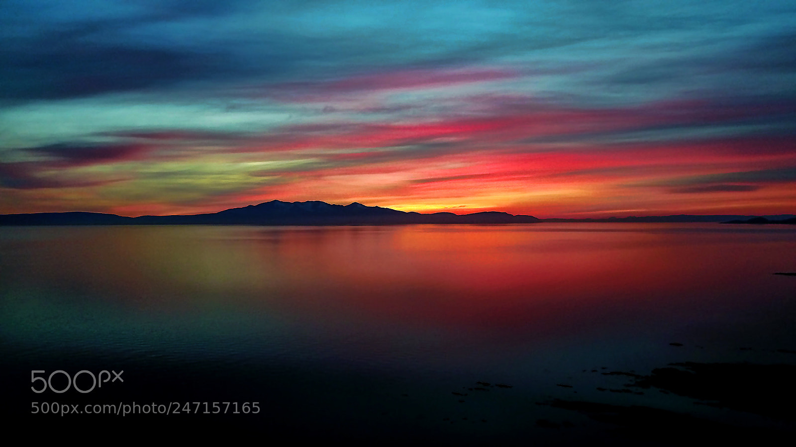 DJI FC220 sample photo. Arran sunset photography