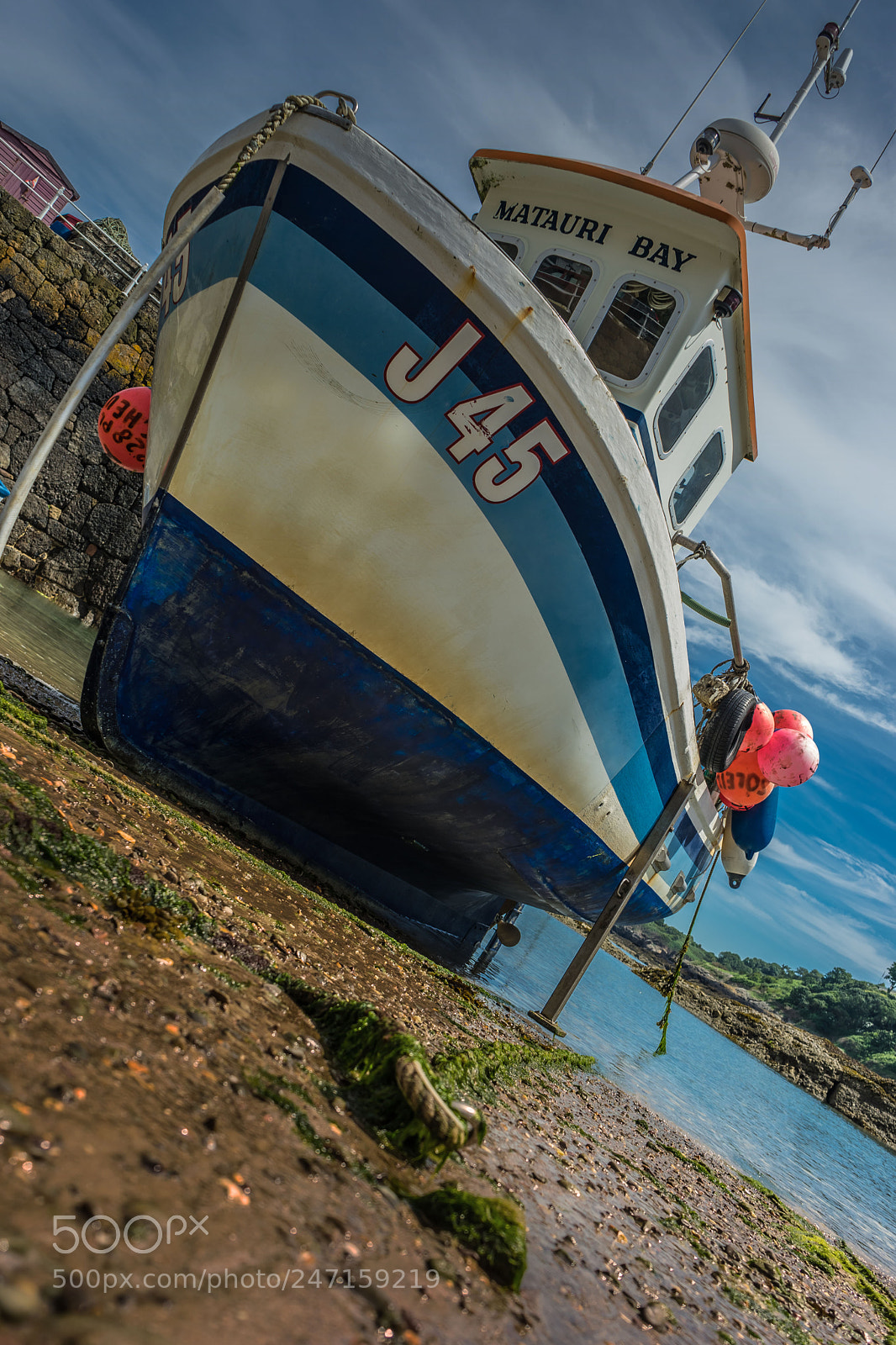 Sony a7 sample photo. Boat at low tide photography