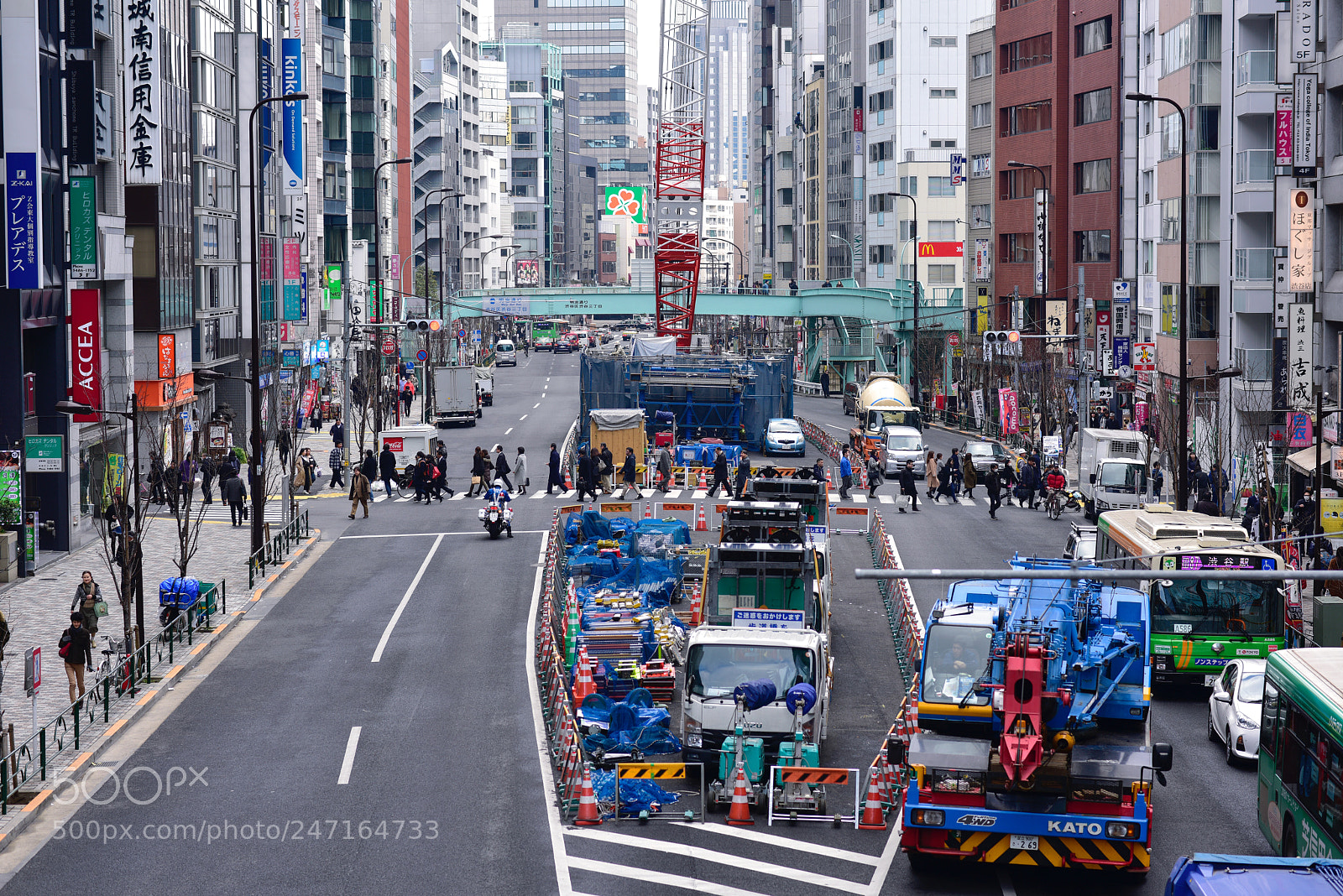 Nikon D810 sample photo. Construction in shibuya 2018 photography