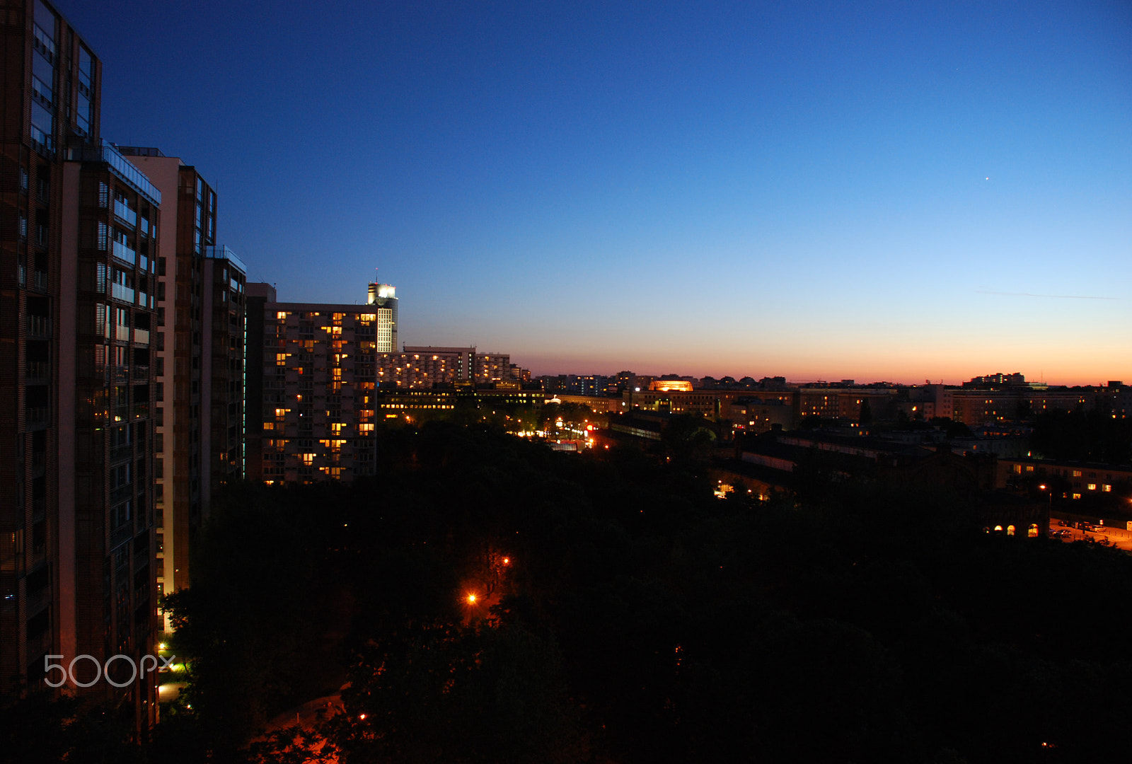 Nikon D80 sample photo. Warsaw by night photography