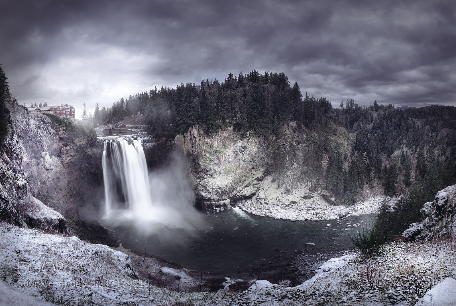 Sony a7R III sample photo. Winter at snoqualmie falls photography