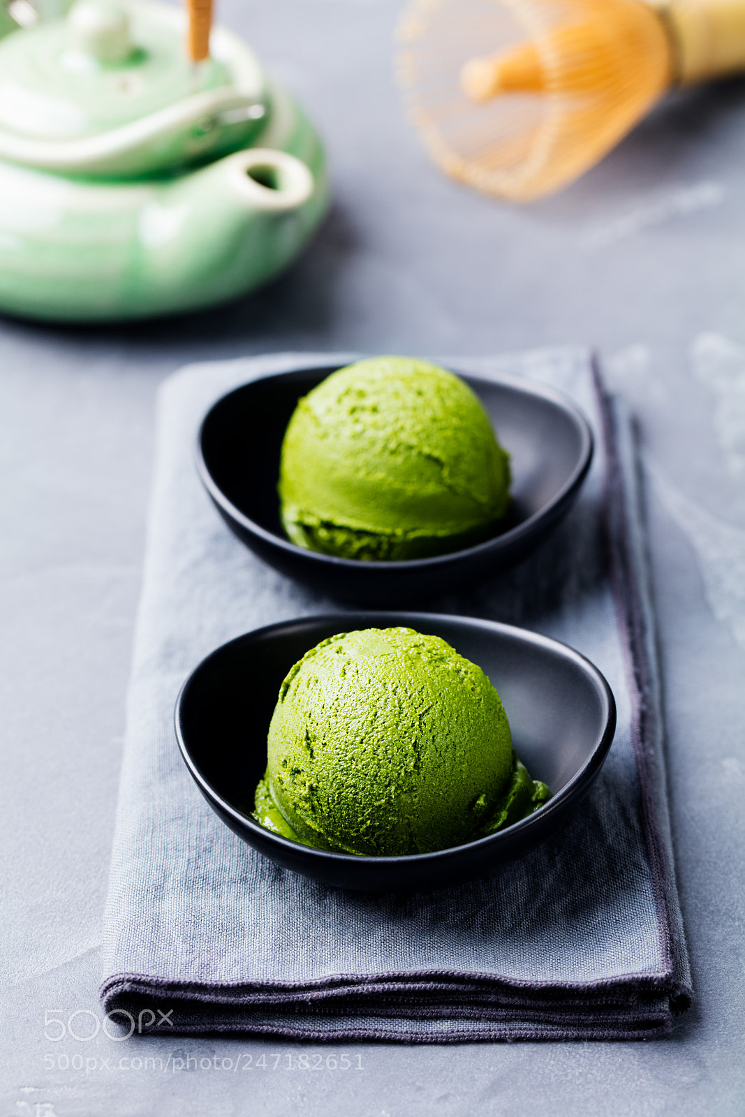 Canon EOS 5DS sample photo. Matcha ice cream scoops photography