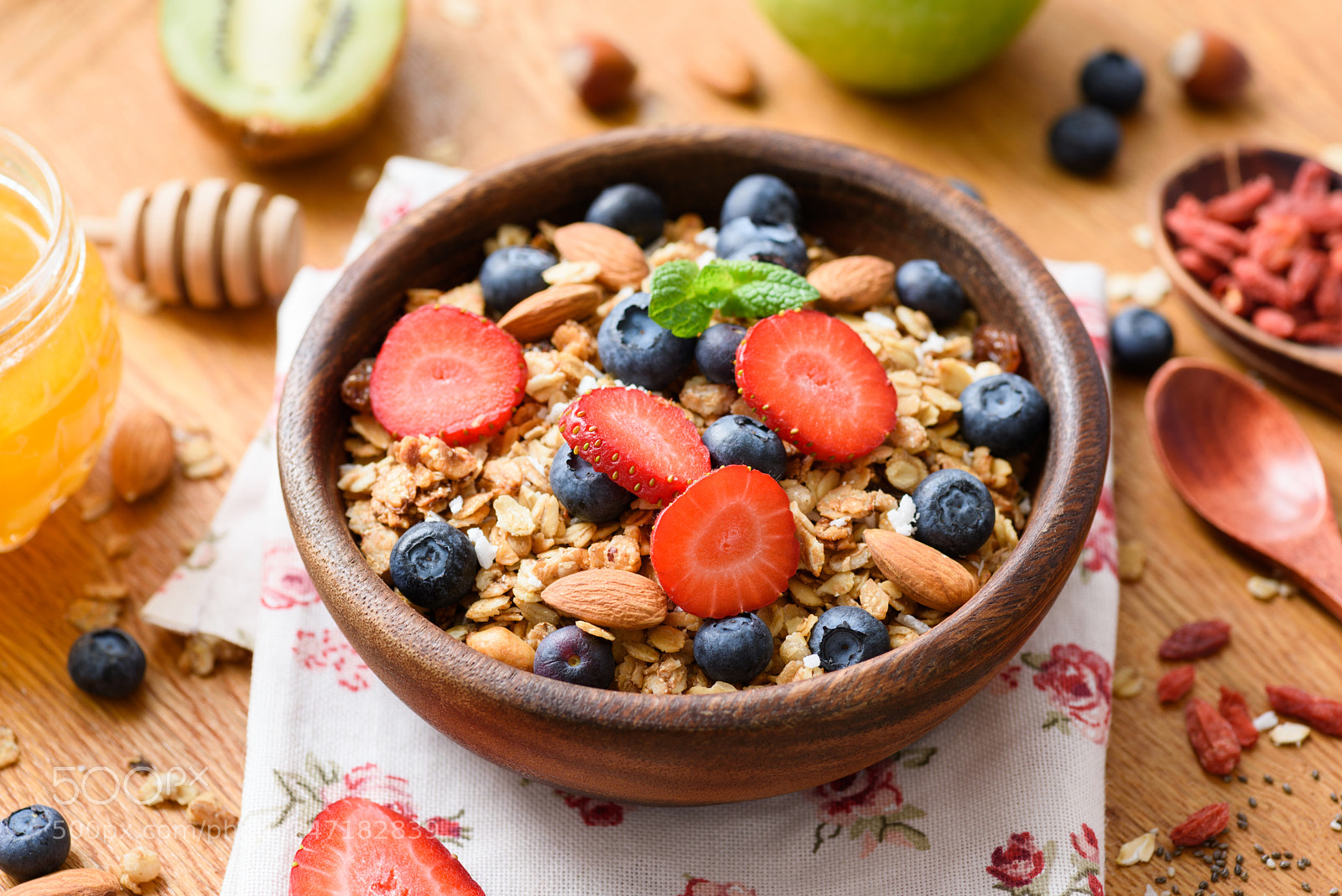 Nikon D810 sample photo. Granola bowl with fresh photography