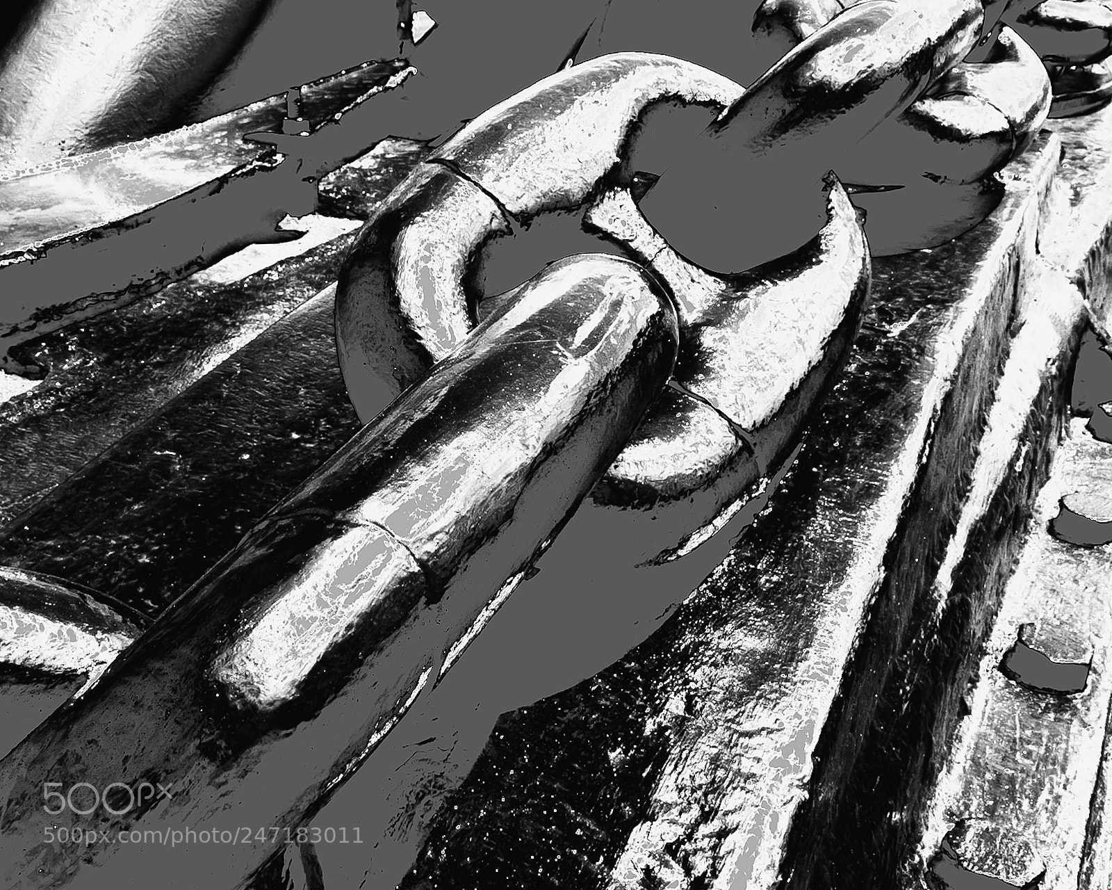 Nikon D300 sample photo. Anchor chain uss missouri photography
