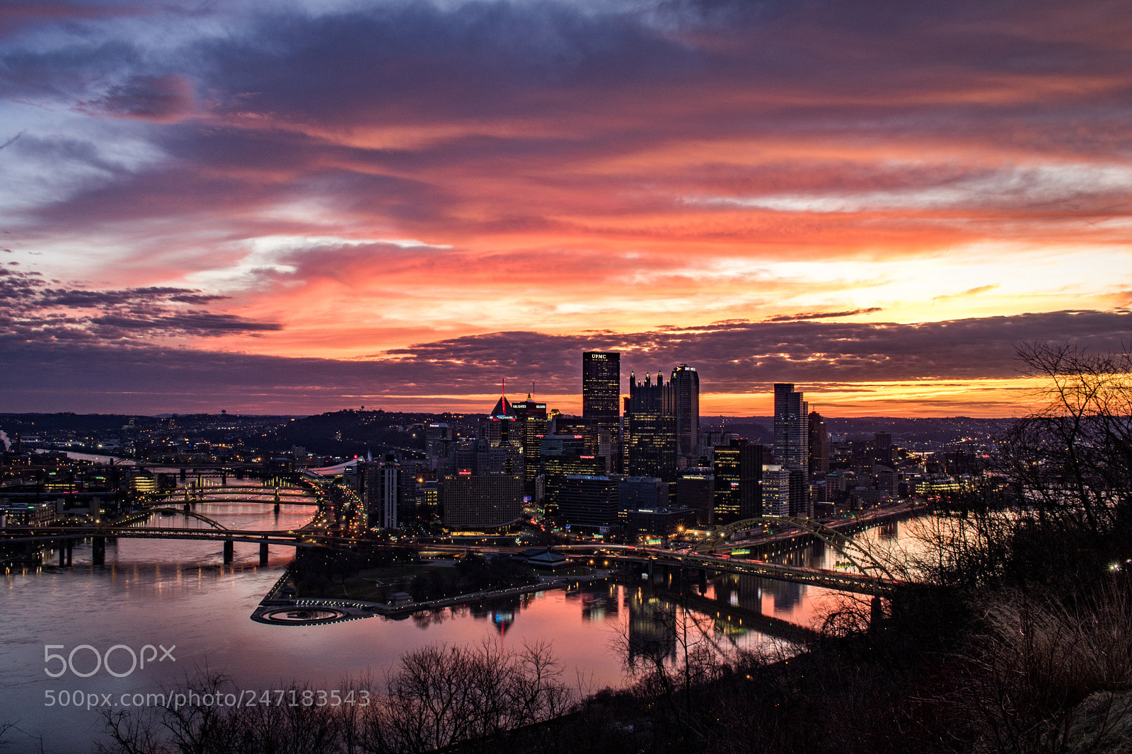 Canon EOS 750D (EOS Rebel T6i / EOS Kiss X8i) sample photo. Sunrise over pittsburgh, pa photography