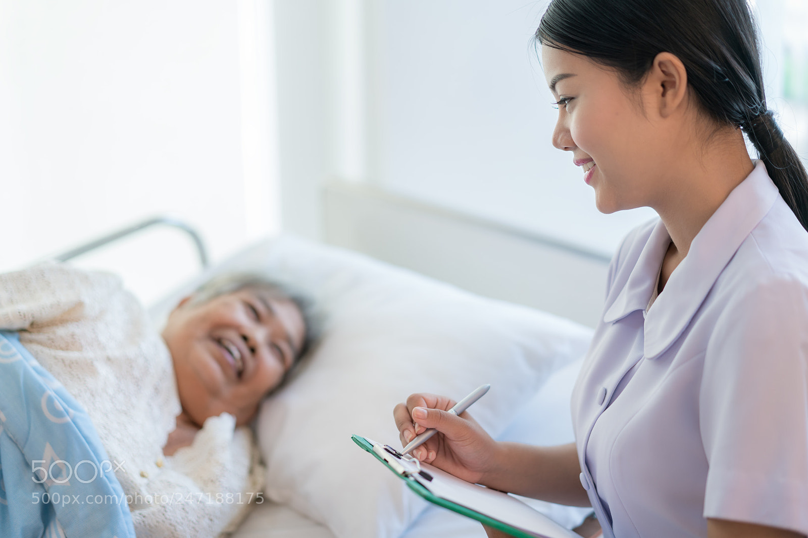 Sony a7R II sample photo. Asian nurse checking up photography