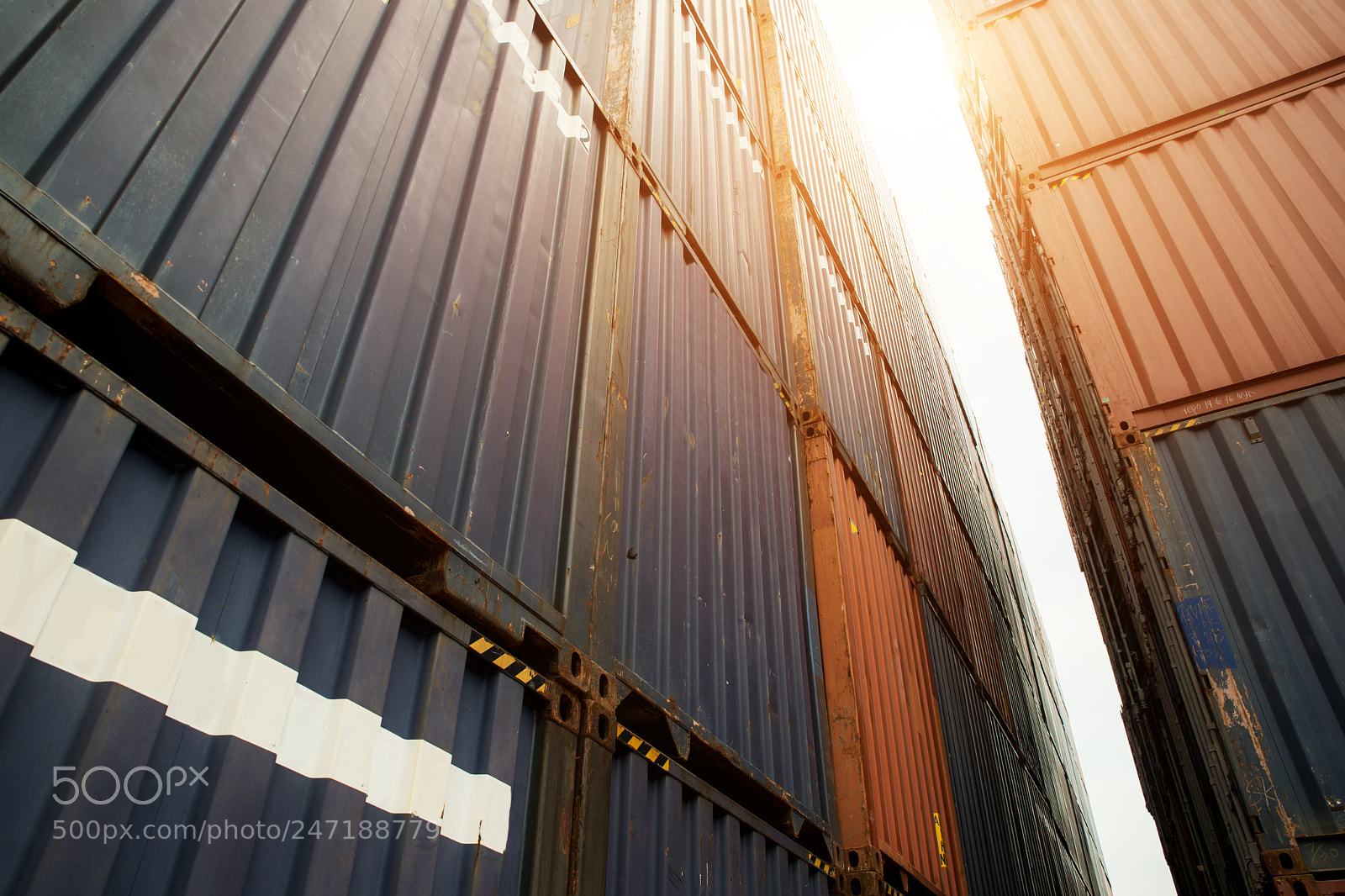 Nikon D800 sample photo. Stack of cargo containers photography