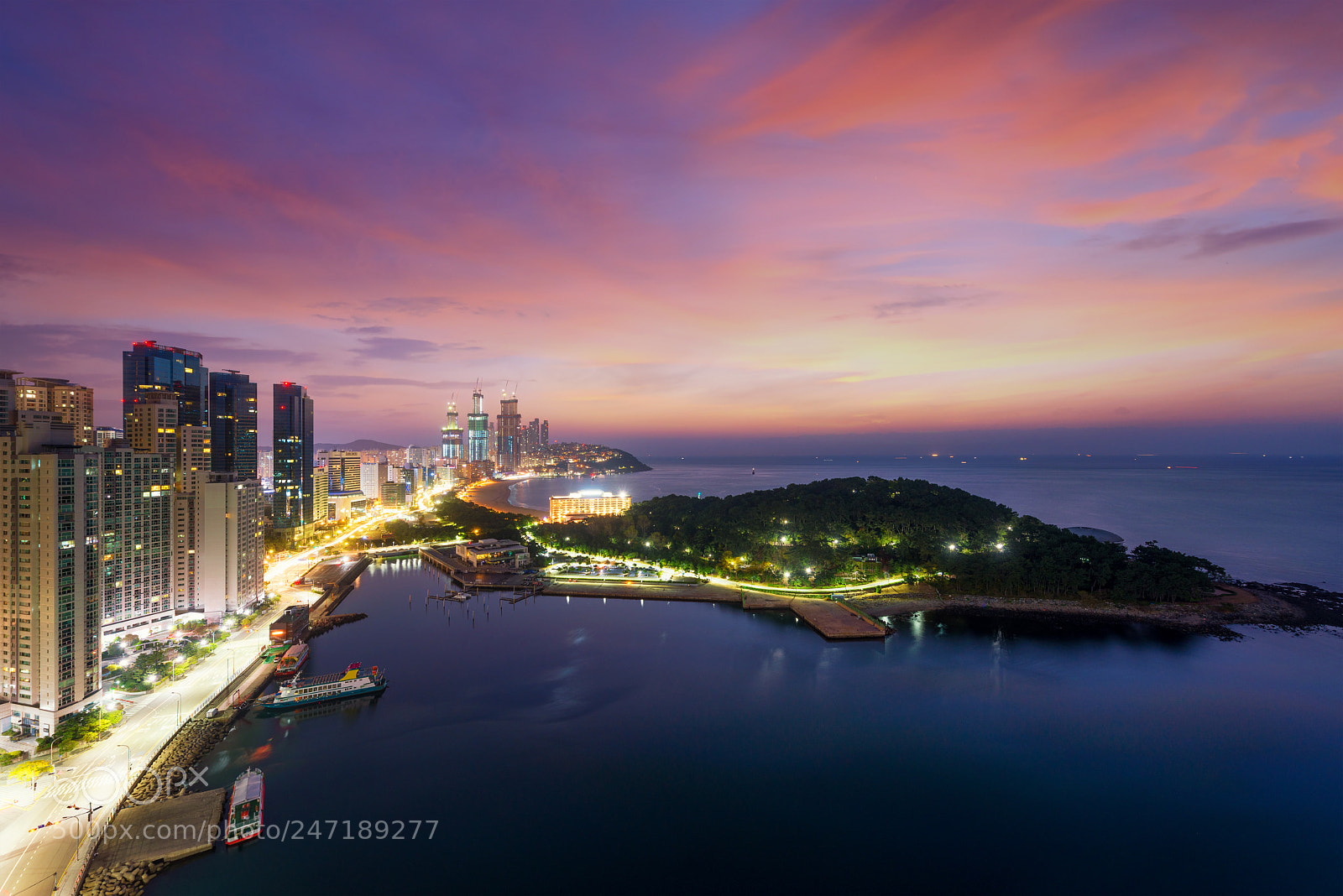 Nikon D800 sample photo. Night view of haeundae photography