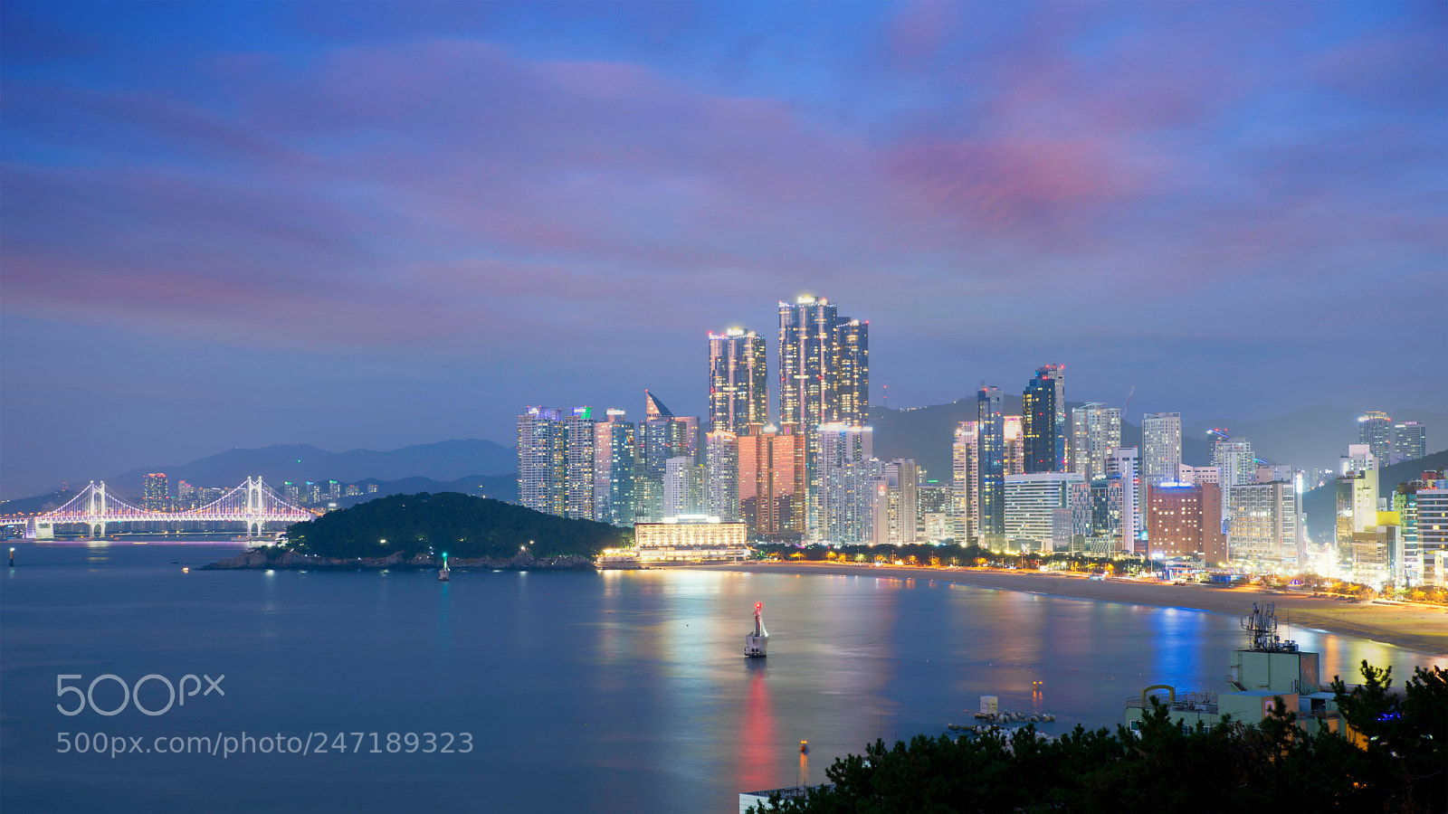 Nikon D800 sample photo. Night view of haeundae photography