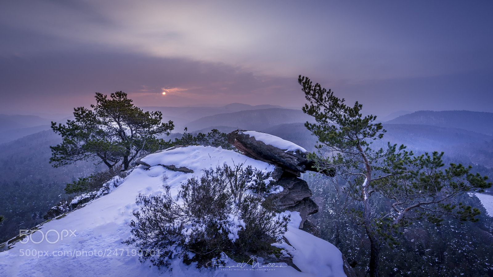 Nikon D810 sample photo. Sunrise at winter land photography