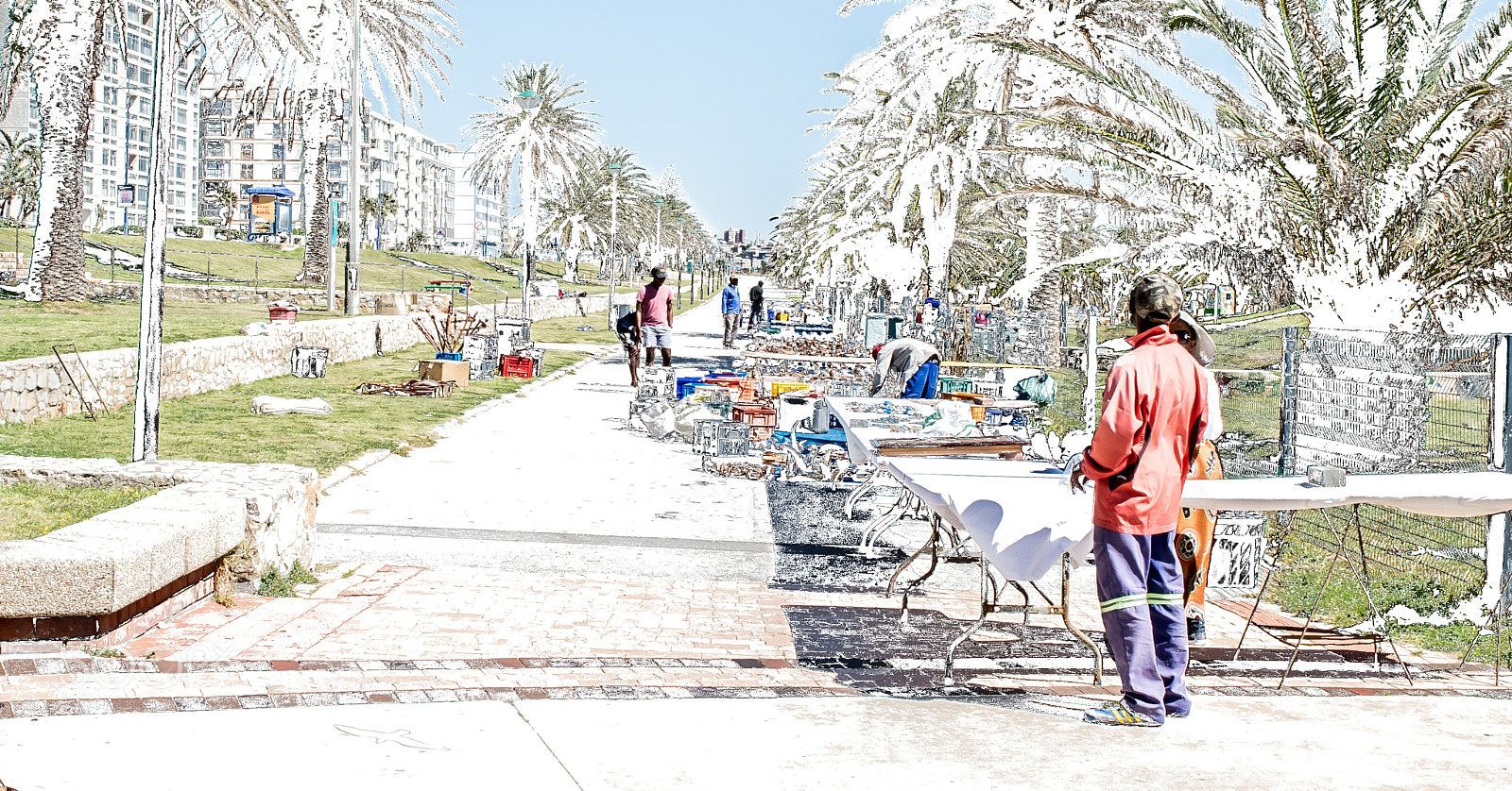 Nikon D610 sample photo. Pe beach front market photography