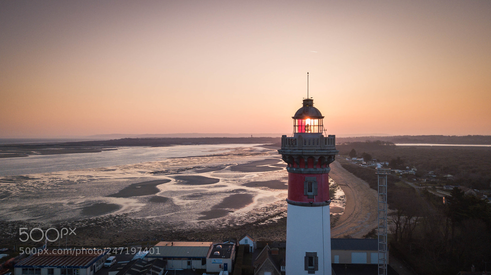 DJI FC220 sample photo. Phare de de ouistreham photography