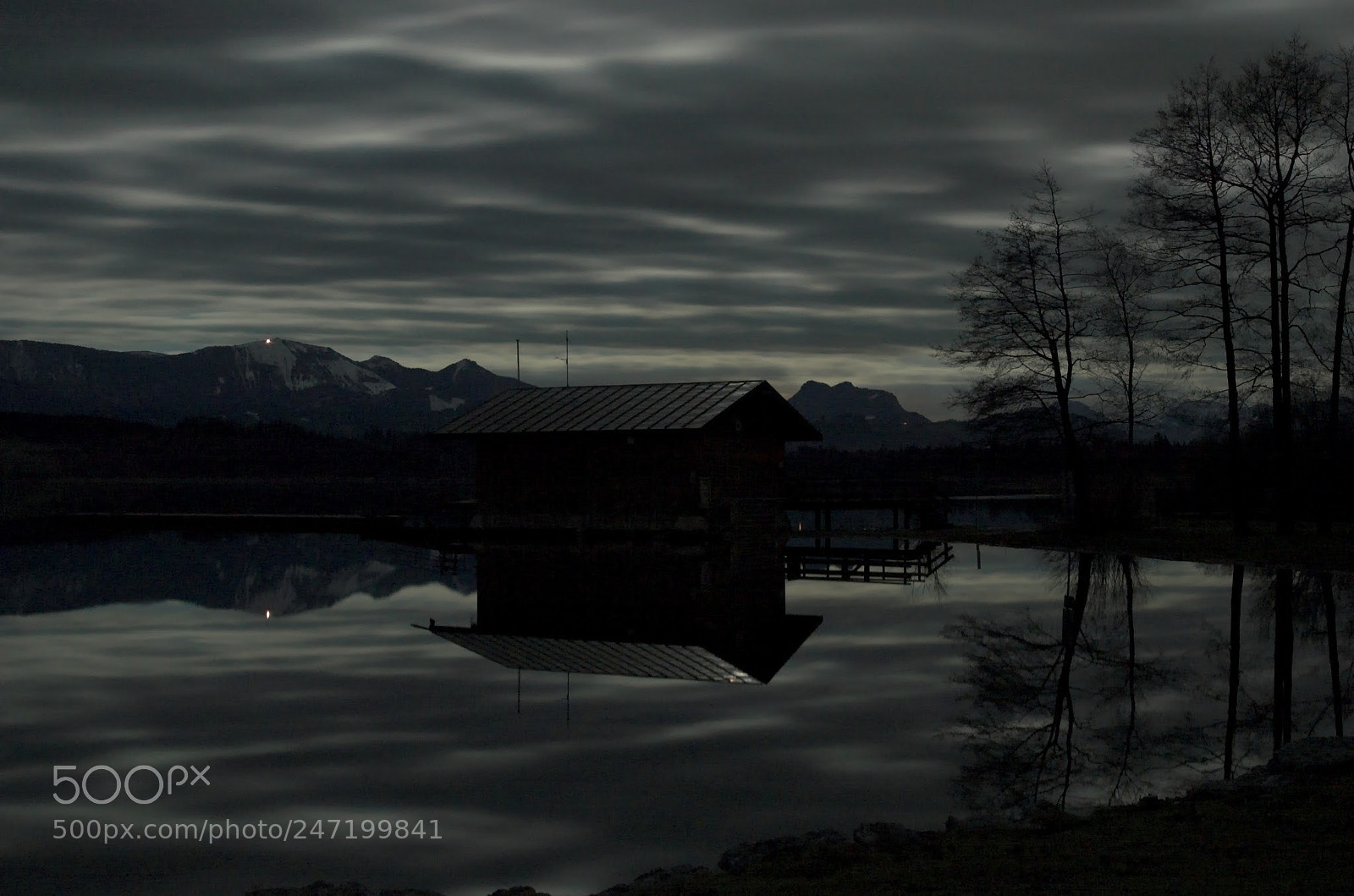 Nikon D70 sample photo. Simssee by night photography