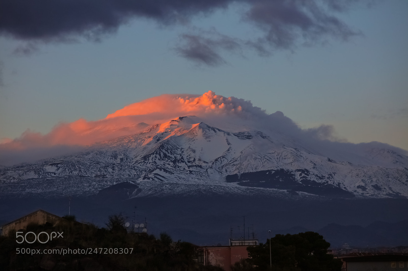 Canon EOS 5DS R sample photo. Red sunset of mt.etna photography
