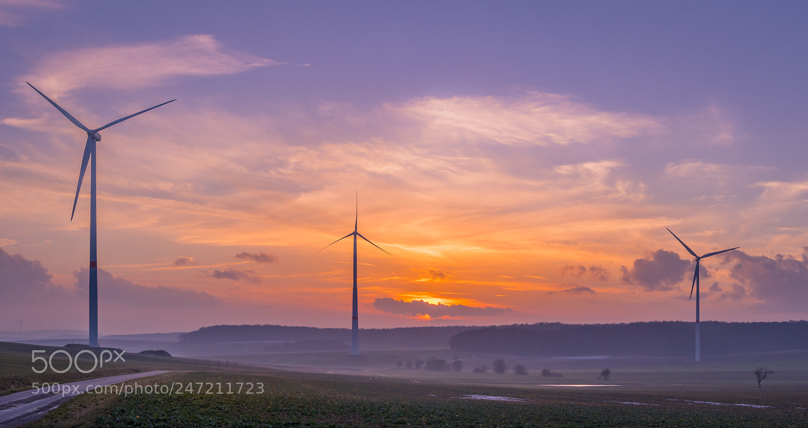 Pentax K-3 sample photo. Onshore wind farm at photography
