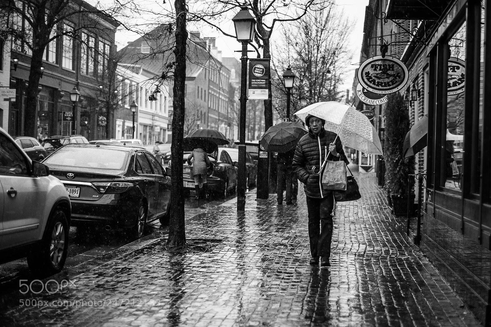 Nikon Df sample photo. Trudging through the downpour photography