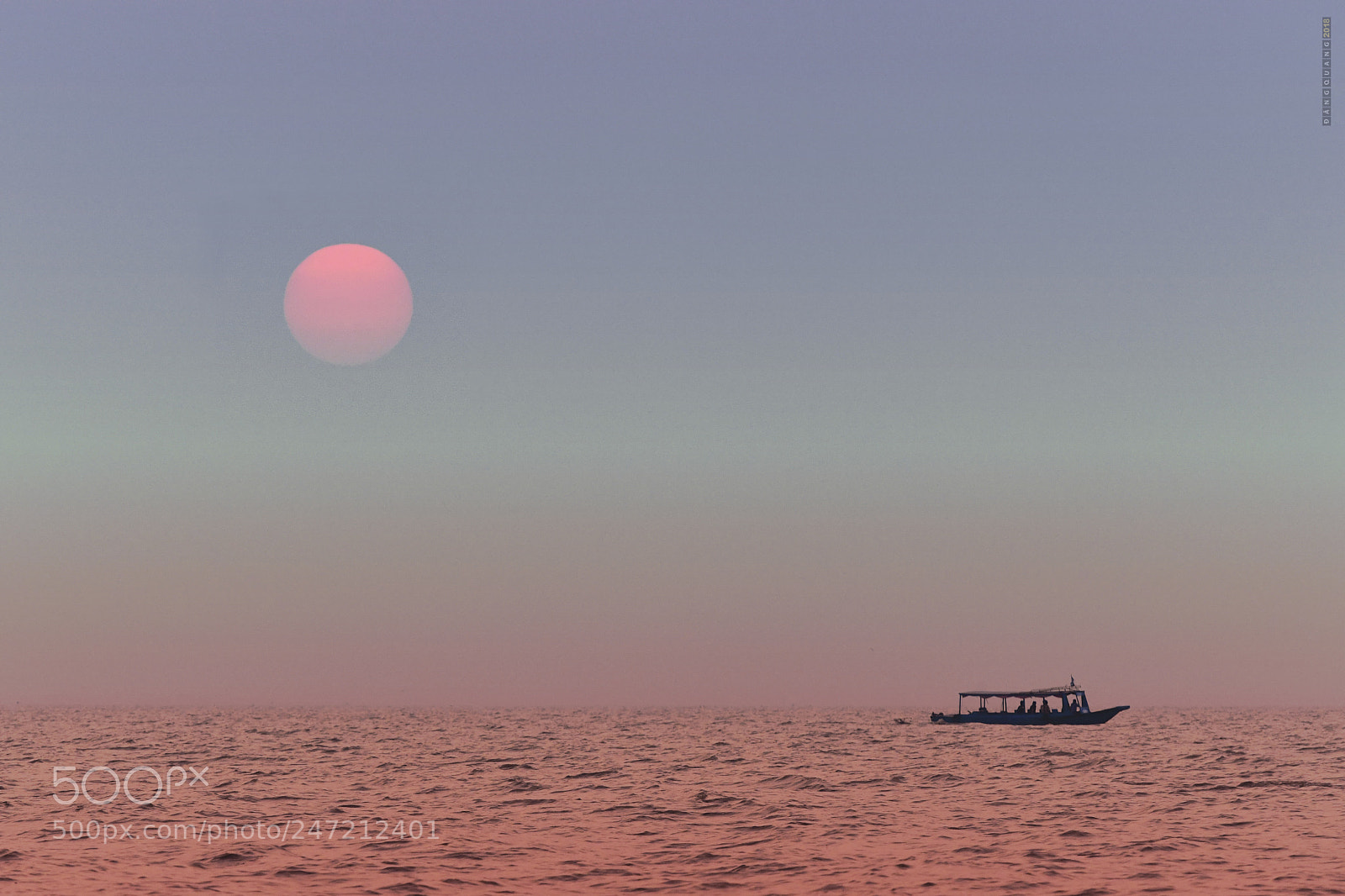 Nikon D5 sample photo. Sunset on tonlé sap photography