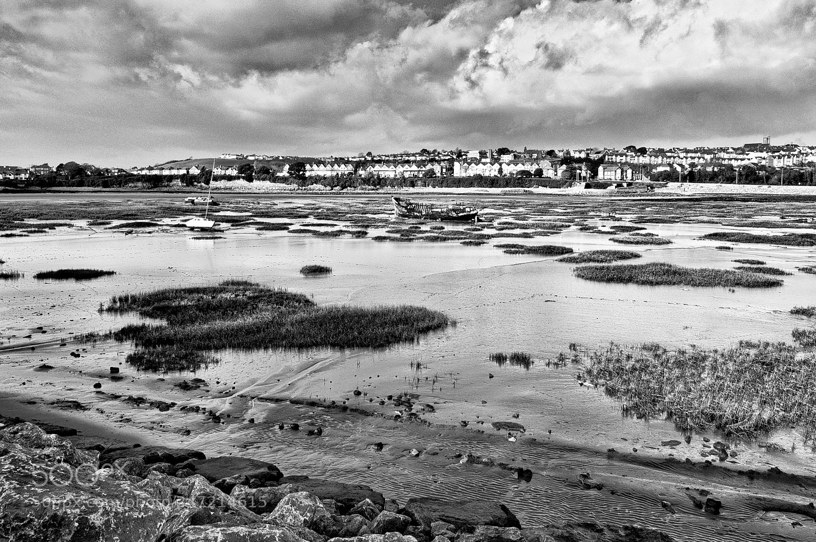 Nikon D2X sample photo. Harbour low tide photography